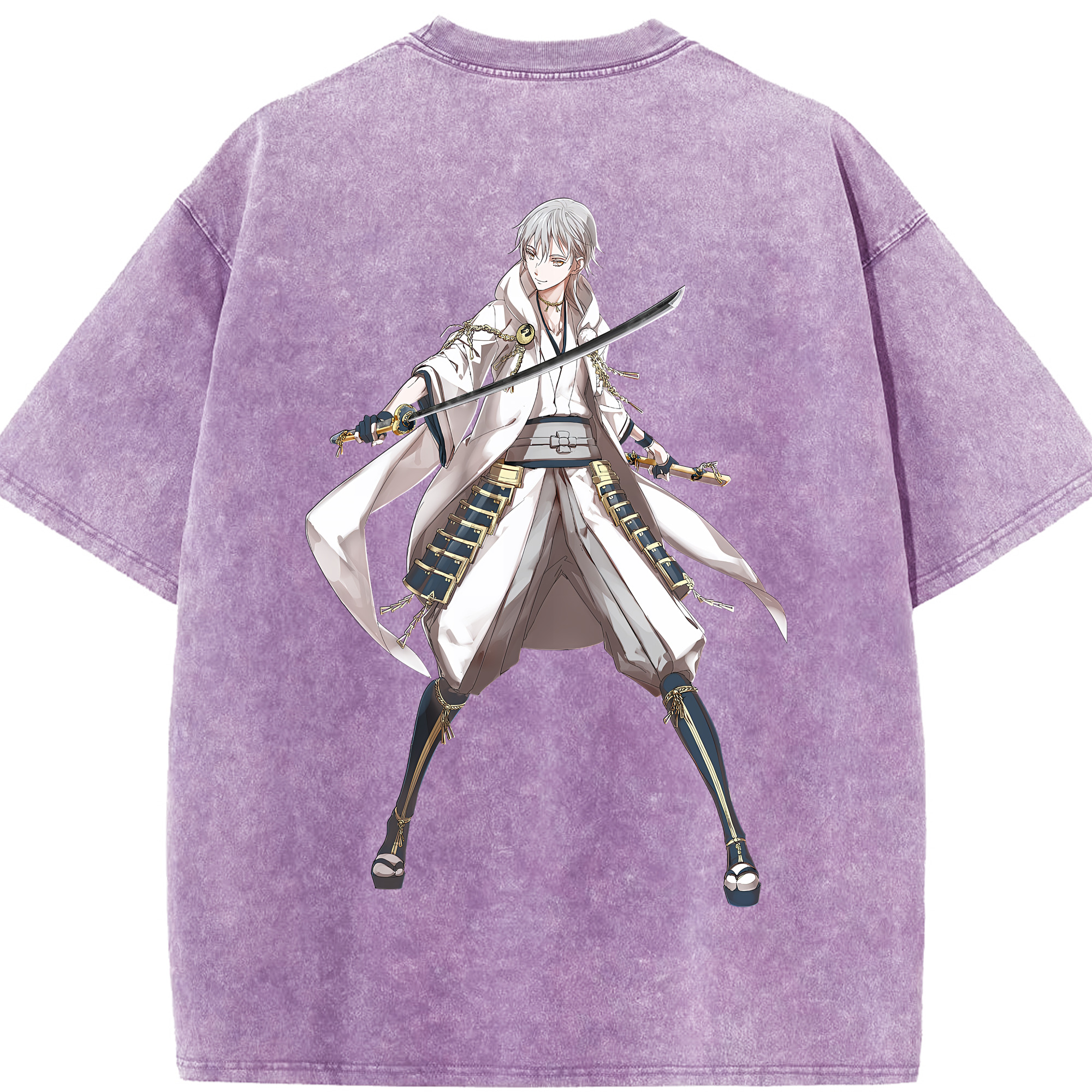 （画像用） 刀剣乱舞 Touken Ranbu 綿100% ヴィンテージ風 半袖Tシャツ（背面プリント）