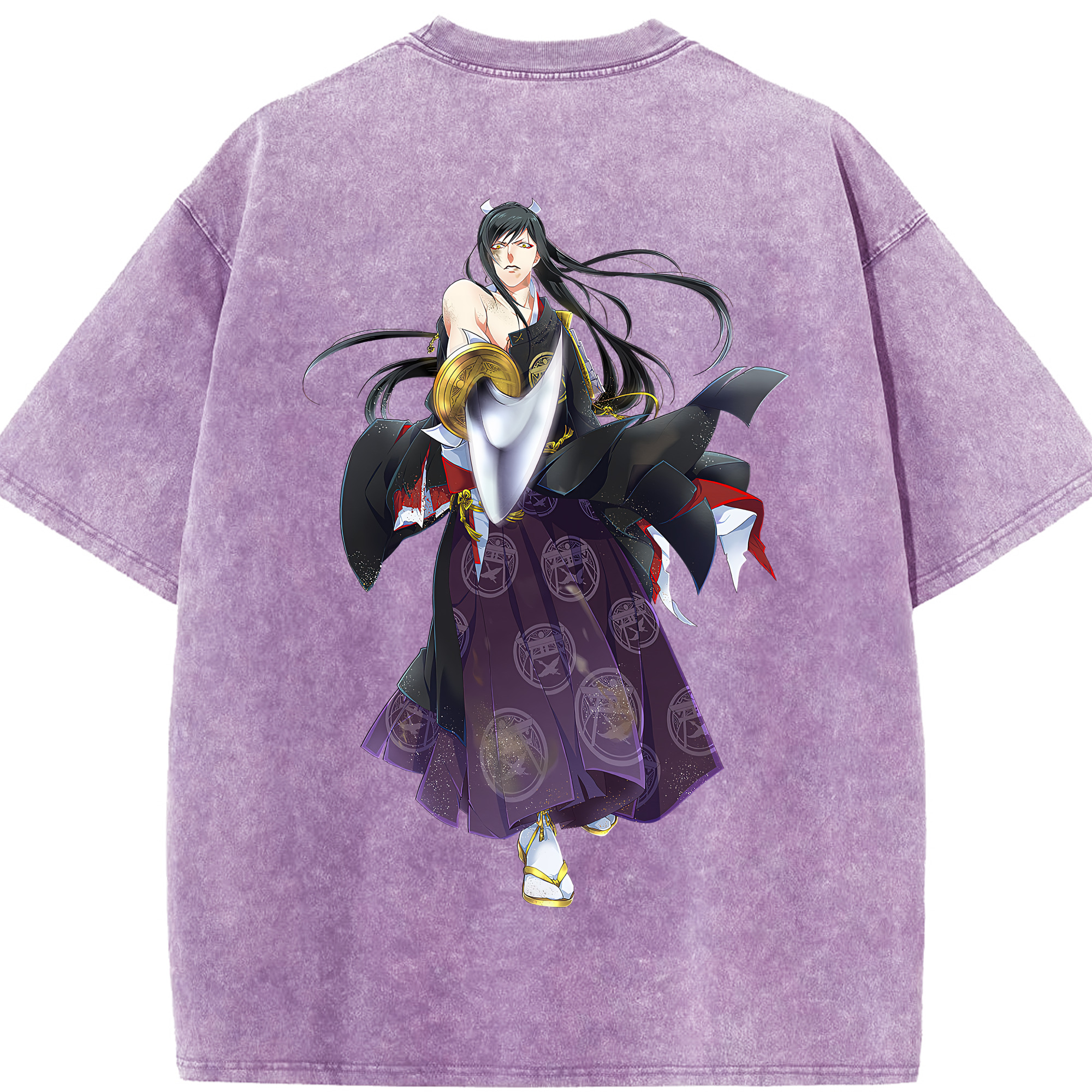 （画像用） 刀剣乱舞 Touken Ranbu 綿100% ヴィンテージ風 半袖Tシャツ（背面プリント）