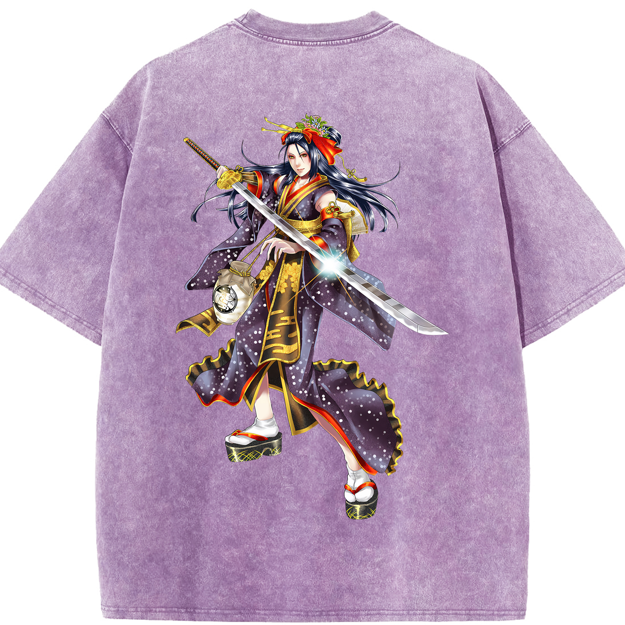 （画像用） 刀剣乱舞 Touken Ranbu 綿100% ヴィンテージ風 半袖Tシャツ（背面プリント）