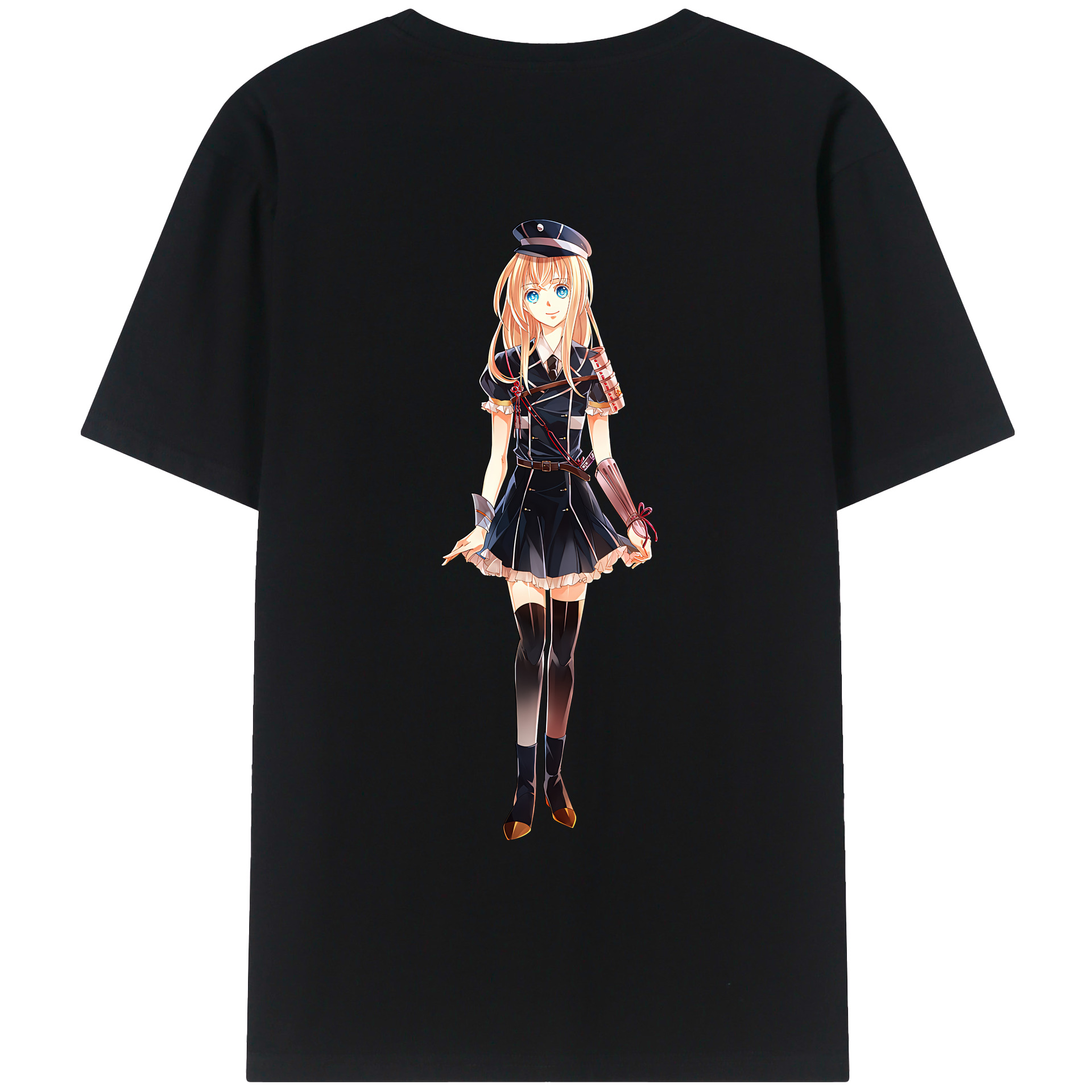 （画像用） 刀剣乱舞 Touken Ranbu 綿100％ メンズ半袖Tシャツ（バックプリント） 通気性