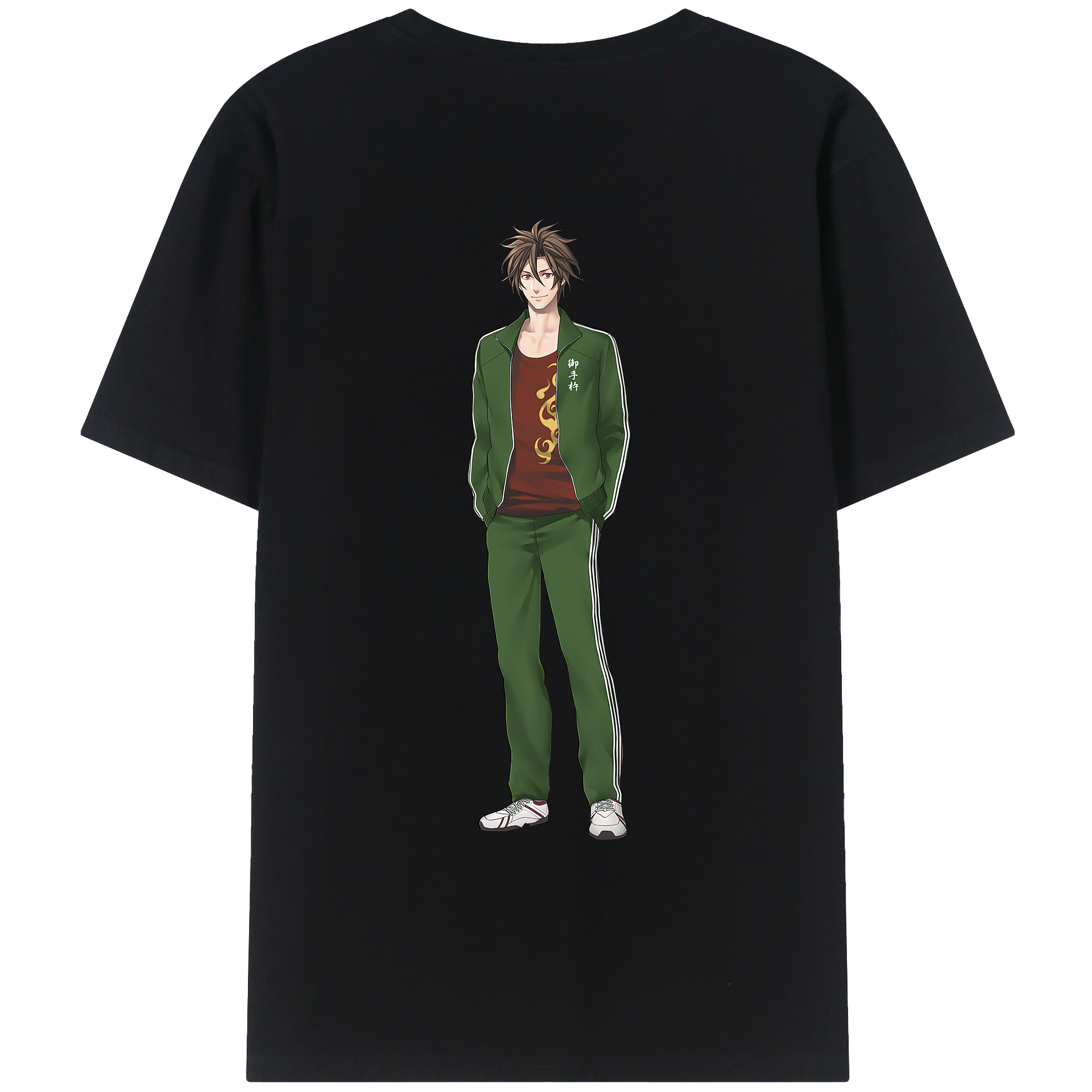 （画像用） 刀剣乱舞 Touken Ranbu 綿100％ メンズ半袖Tシャツ（バックプリント） 通気性