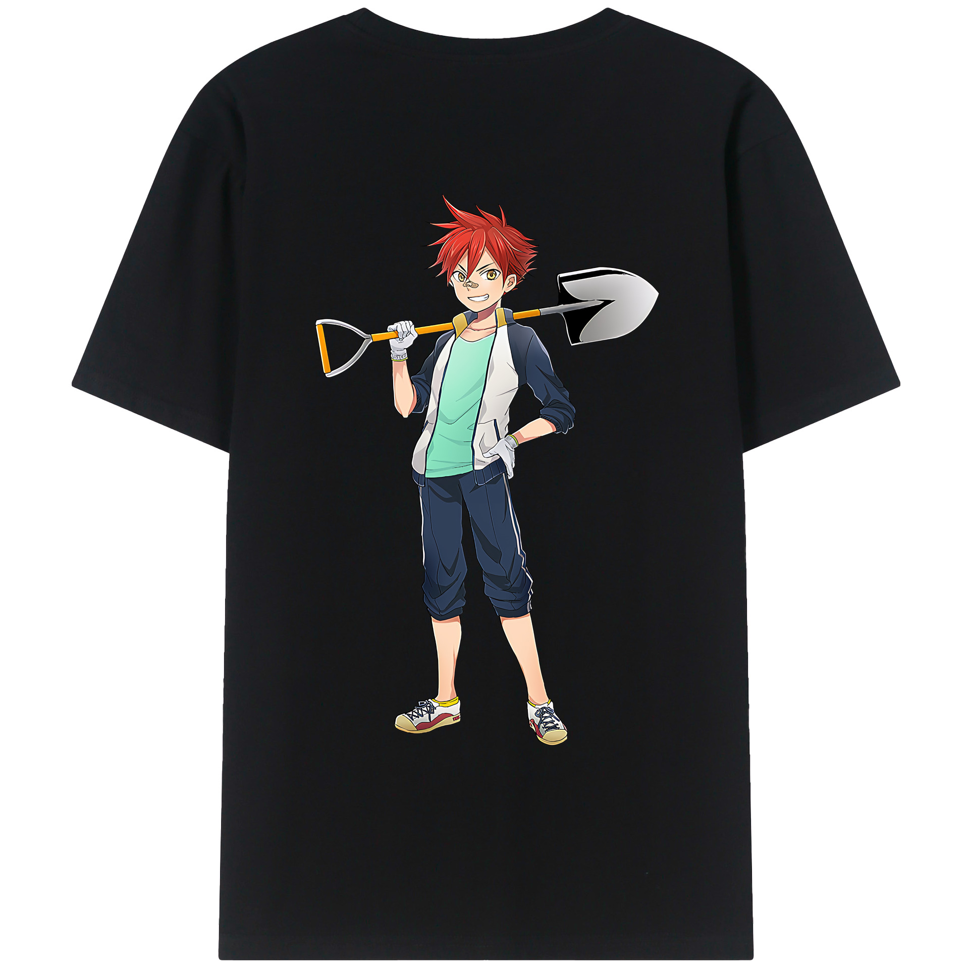 （画像用） 刀剣乱舞 Touken Ranbu 綿100％ メンズ半袖Tシャツ（バックプリント） 通気性