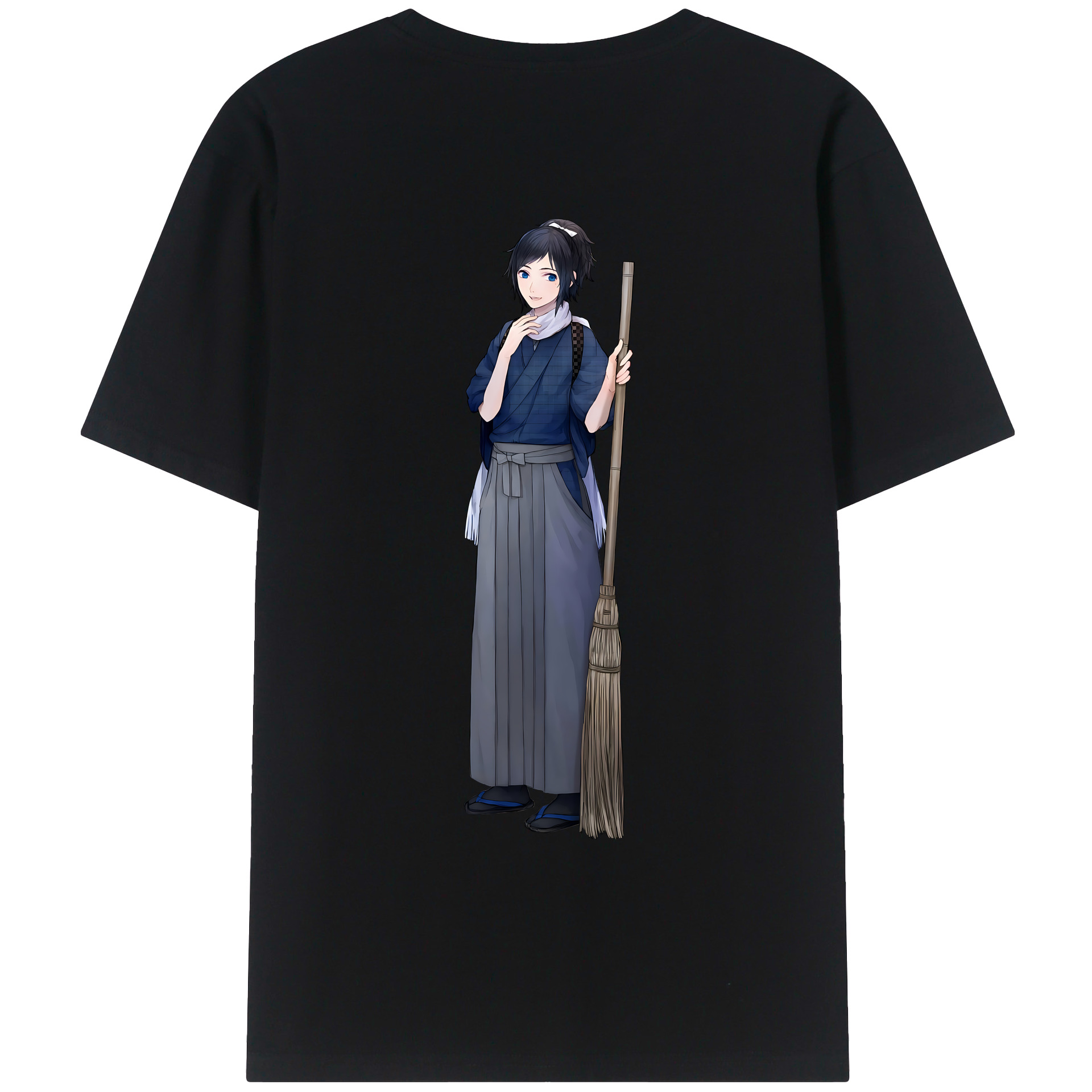 （画像用） 刀剣乱舞 Touken Ranbu 綿100％ メンズ半袖Tシャツ（バックプリント） 通気性