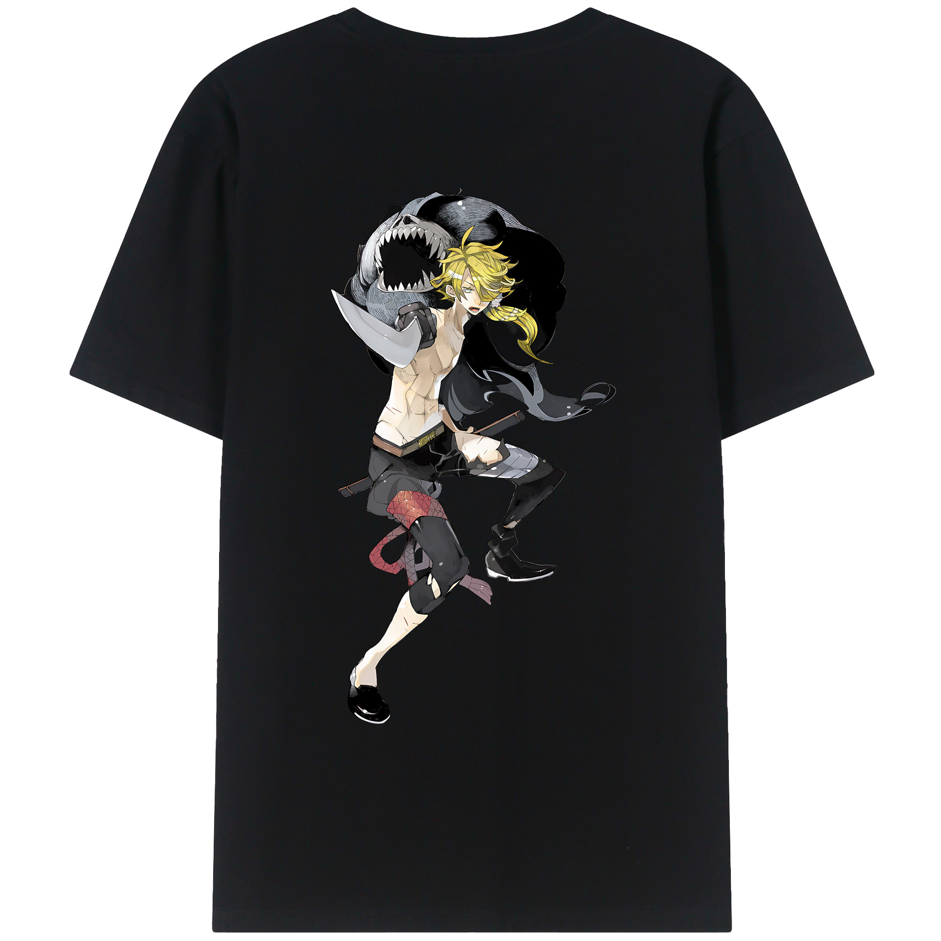 （画像用） 刀剣乱舞 Touken Ranbu 綿100％ メンズ半袖Tシャツ（バックプリント） 通気性