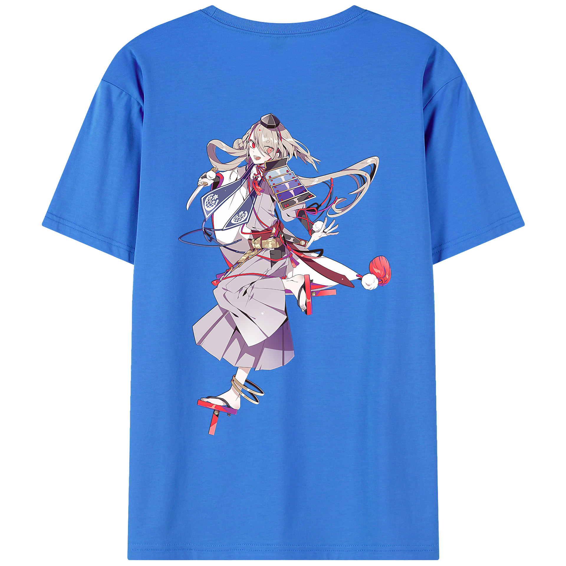 （画像用） 刀剣乱舞 Touken Ranbu 綿100％ メンズ半袖Tシャツ（バックプリント） 通気性