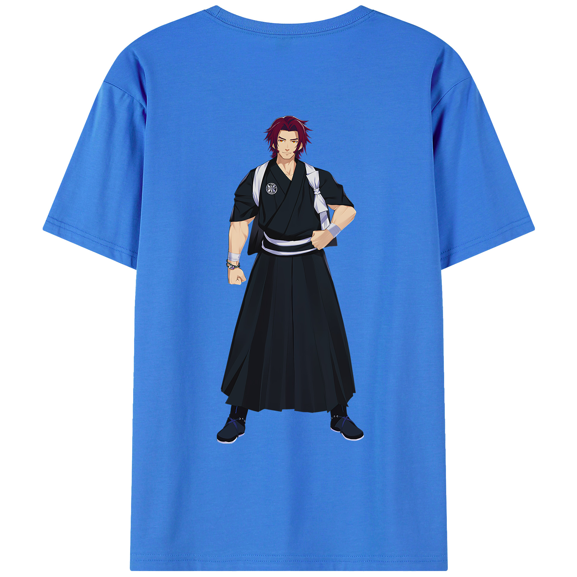 （画像用） 刀剣乱舞 Touken Ranbu 綿100％ メンズ半袖Tシャツ（バックプリント） 通気性