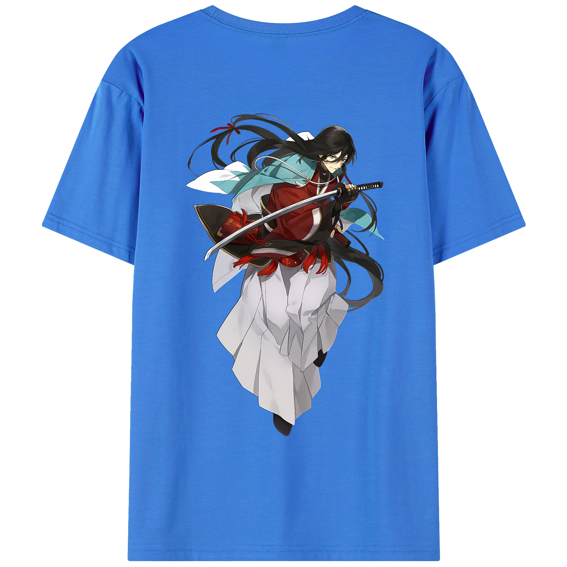 （画像用） 刀剣乱舞 Touken Ranbu 綿100％ メンズ半袖Tシャツ（バックプリント） 通気性