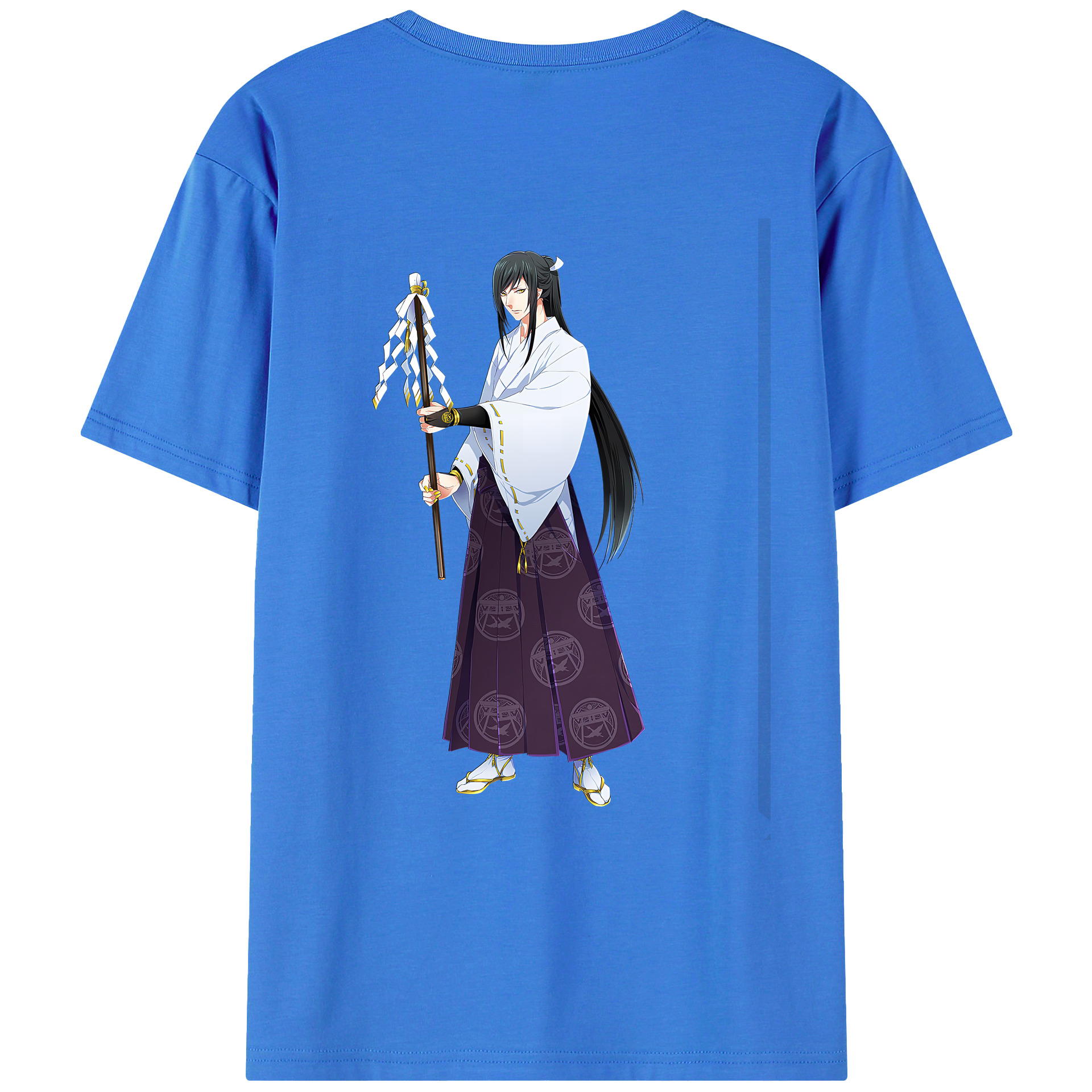 （画像用） 刀剣乱舞 Touken Ranbu 綿100％ メンズ半袖Tシャツ（バックプリント） 通気性
