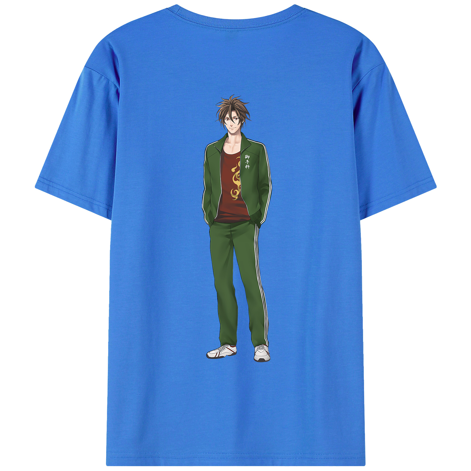 （画像用） 刀剣乱舞 Touken Ranbu 綿100％ メンズ半袖Tシャツ（バックプリント） 通気性