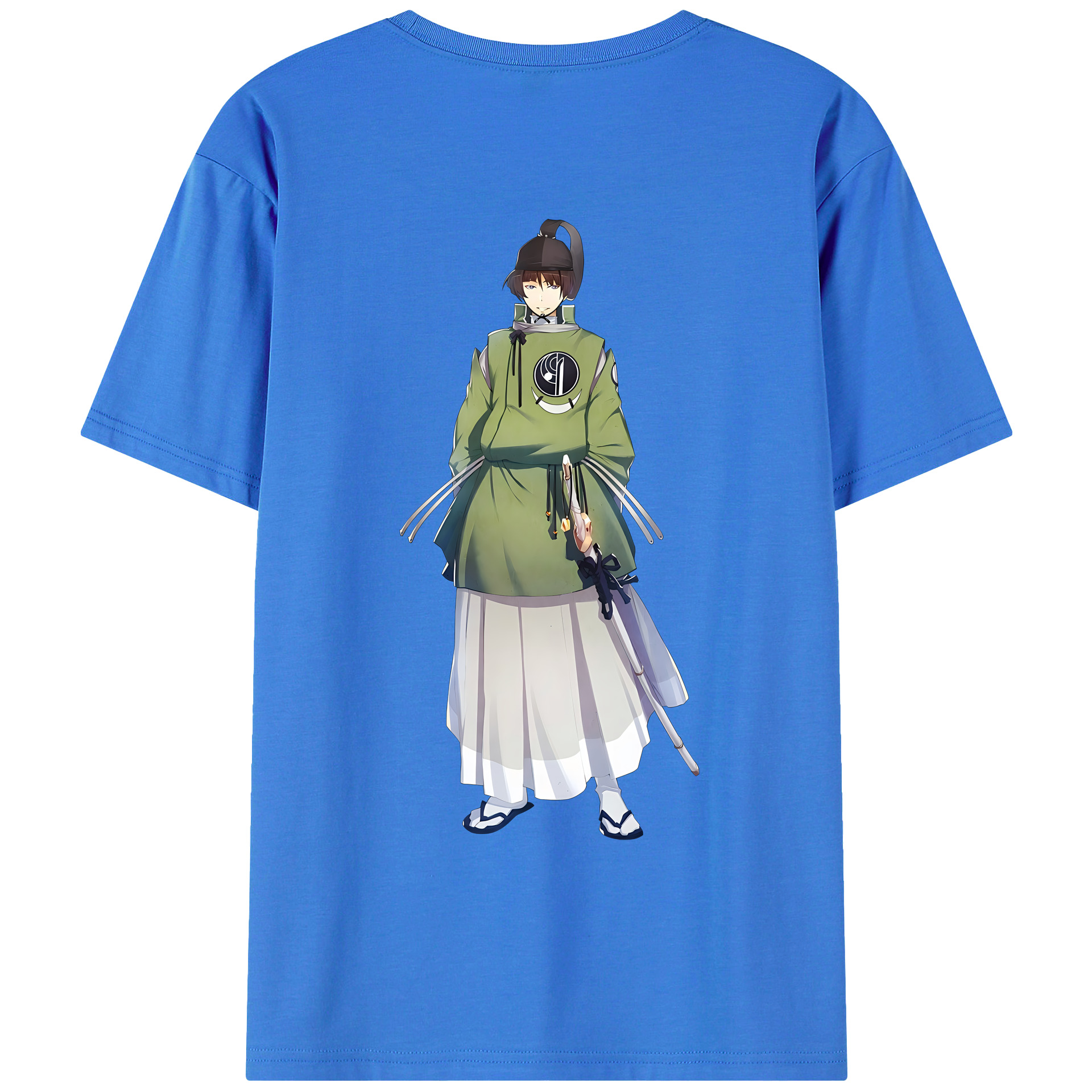 （画像用） 刀剣乱舞 Touken Ranbu 綿100％ メンズ半袖Tシャツ（バックプリント） 通気性