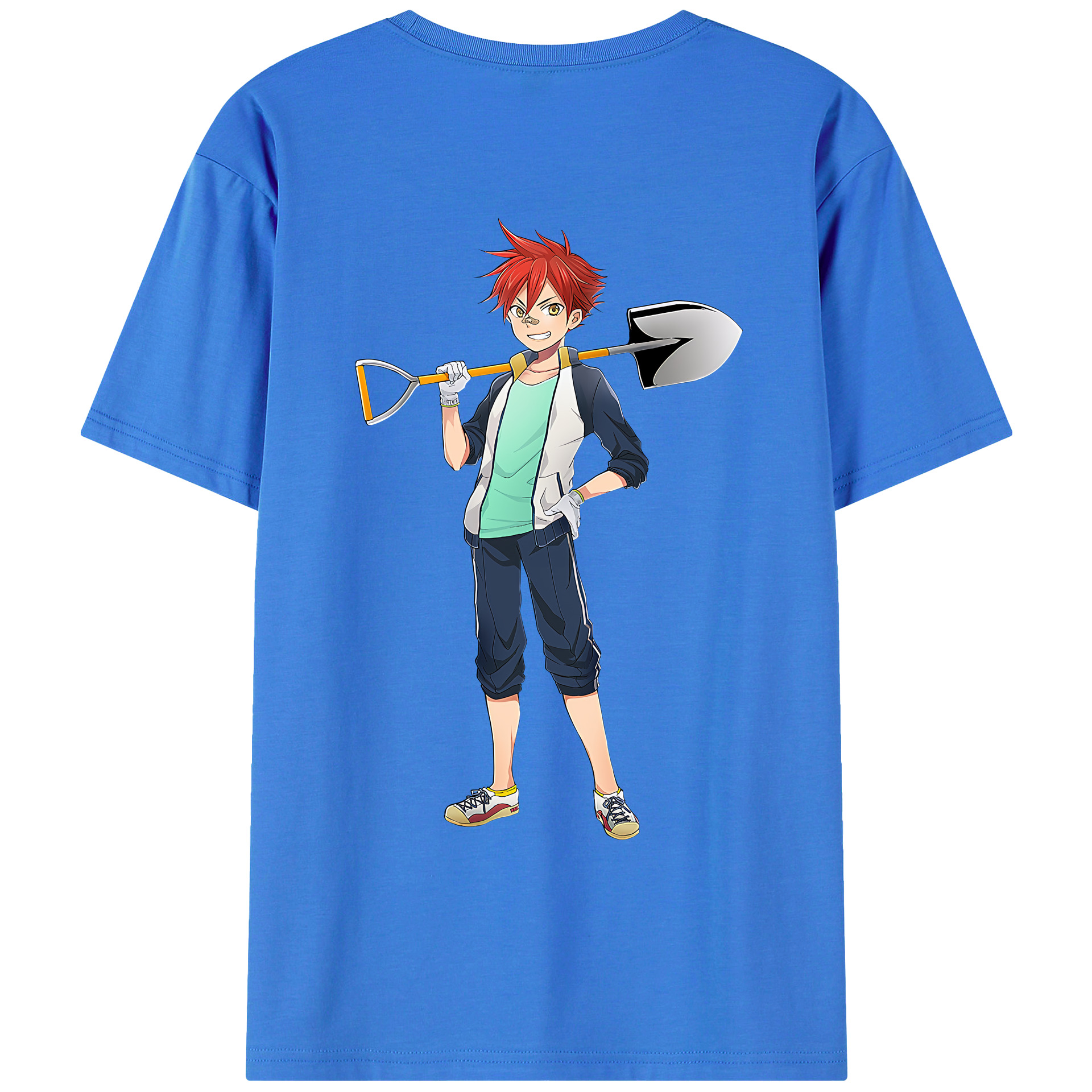 （画像用） 刀剣乱舞 Touken Ranbu 綿100％ メンズ半袖Tシャツ（バックプリント） 通気性
