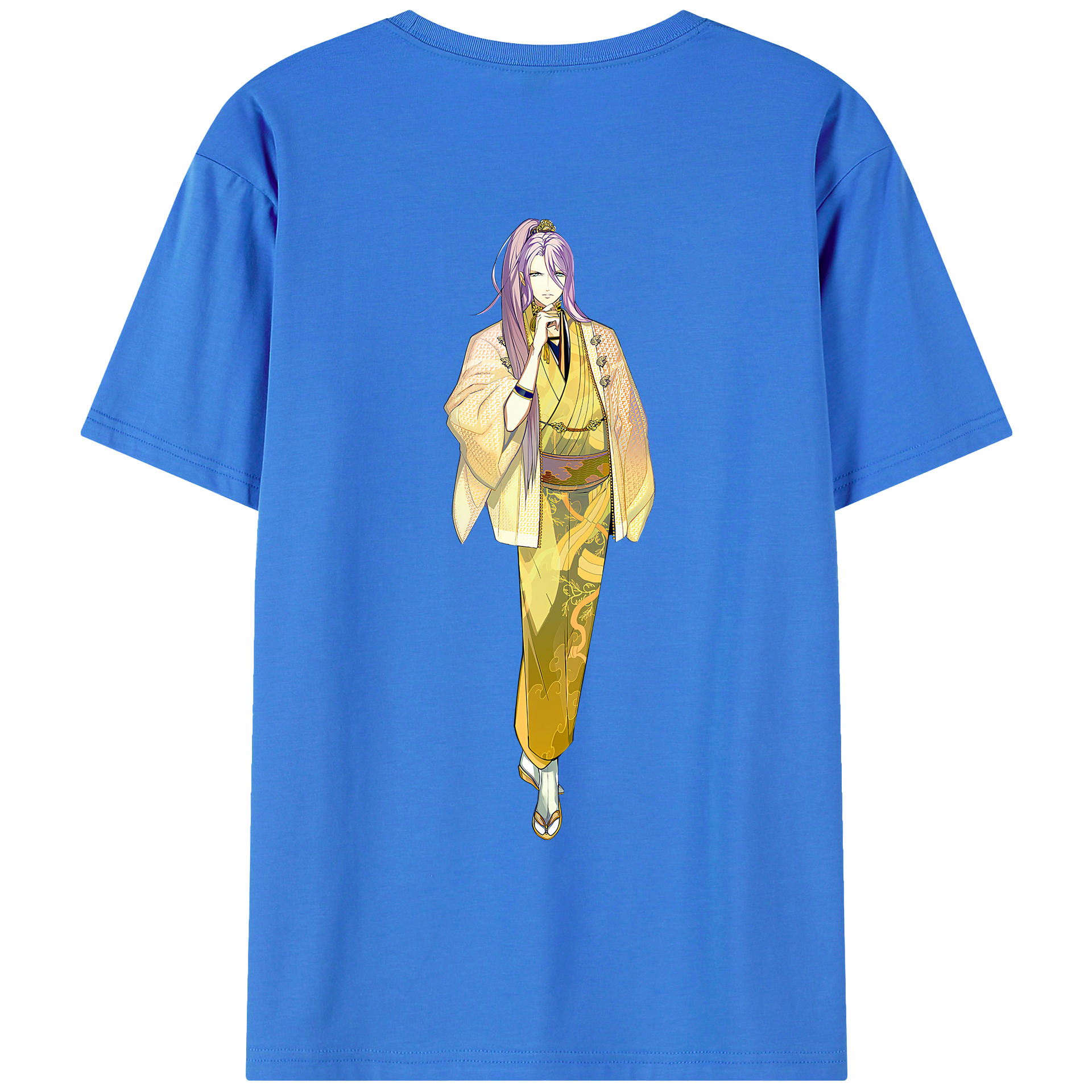 （画像用） 刀剣乱舞 Touken Ranbu 綿100％ メンズ半袖Tシャツ（バックプリント） 通気性