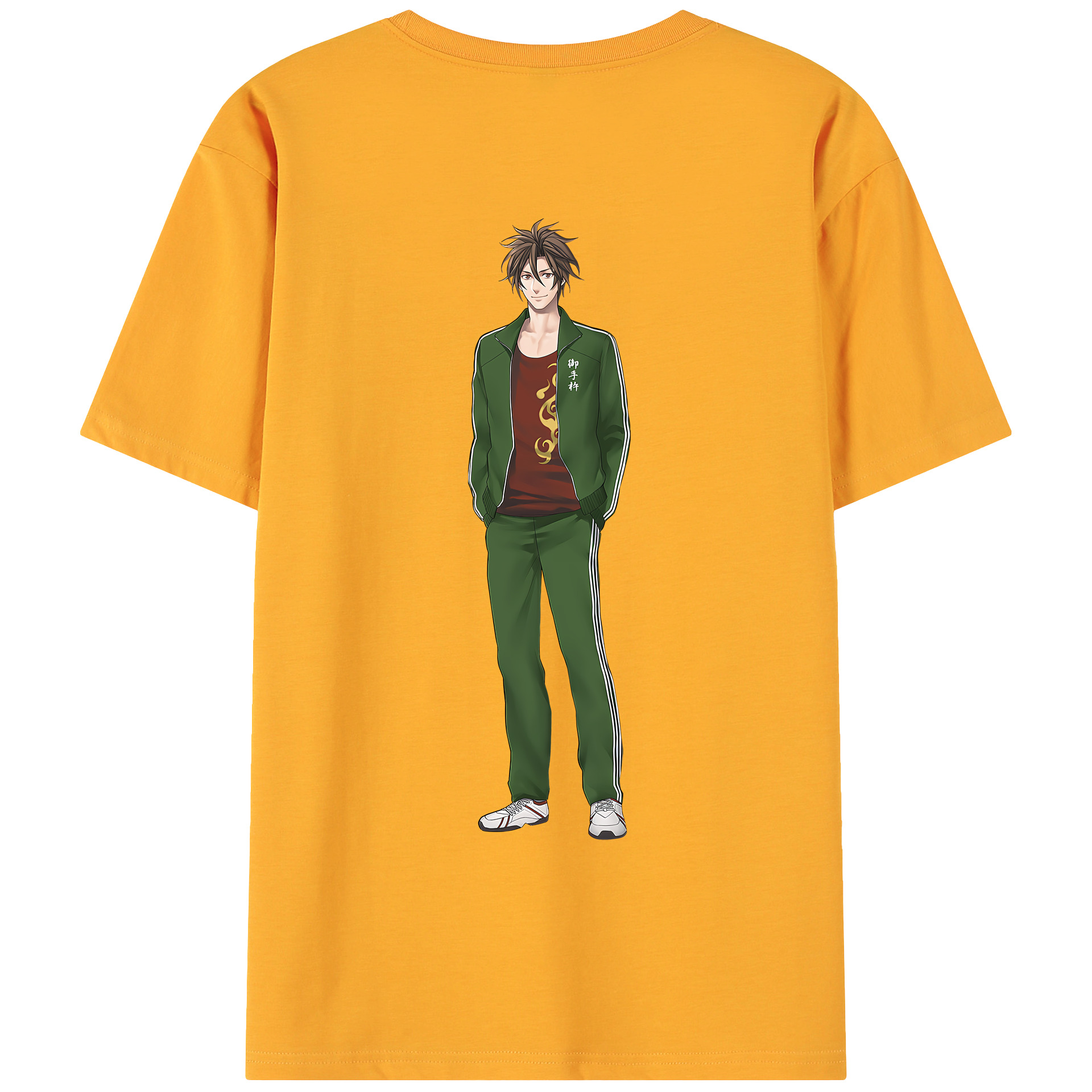 （画像用） 刀剣乱舞 Touken Ranbu 綿100％ メンズ半袖Tシャツ（バックプリント） 通気性