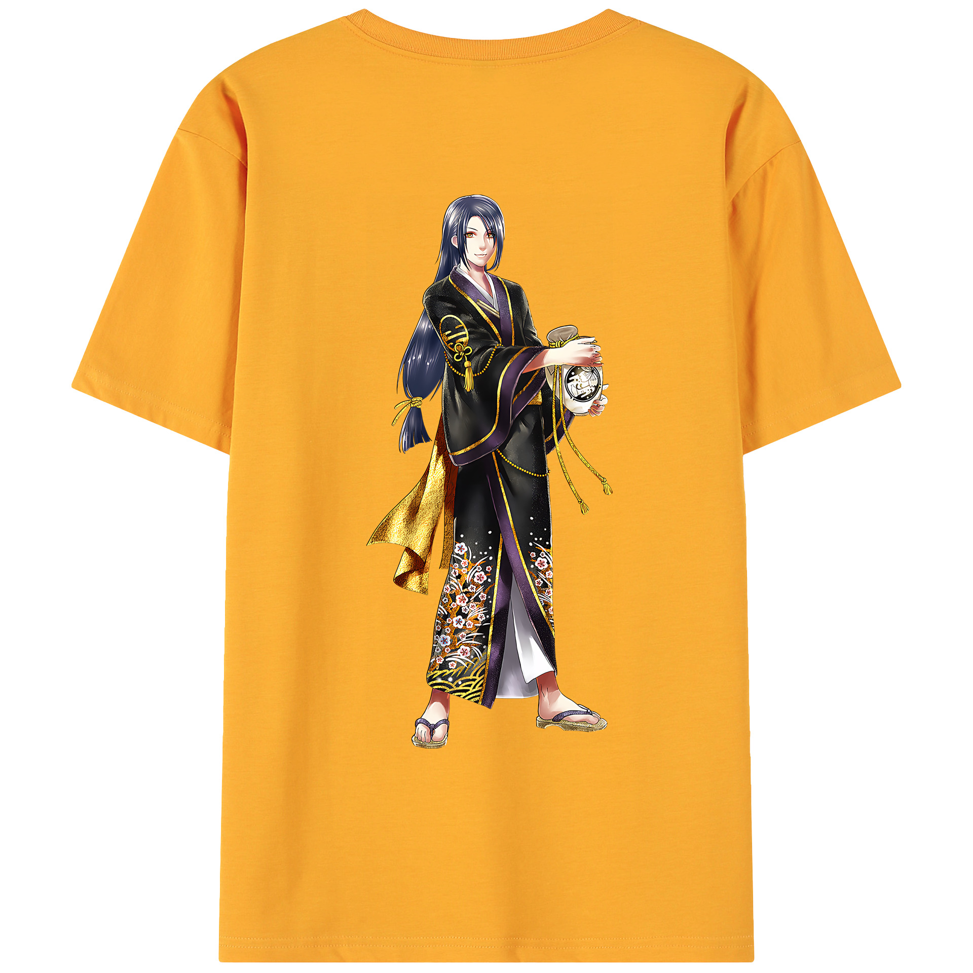 （画像用） 刀剣乱舞 Touken Ranbu 綿100％ メンズ半袖Tシャツ（バックプリント） 通気性