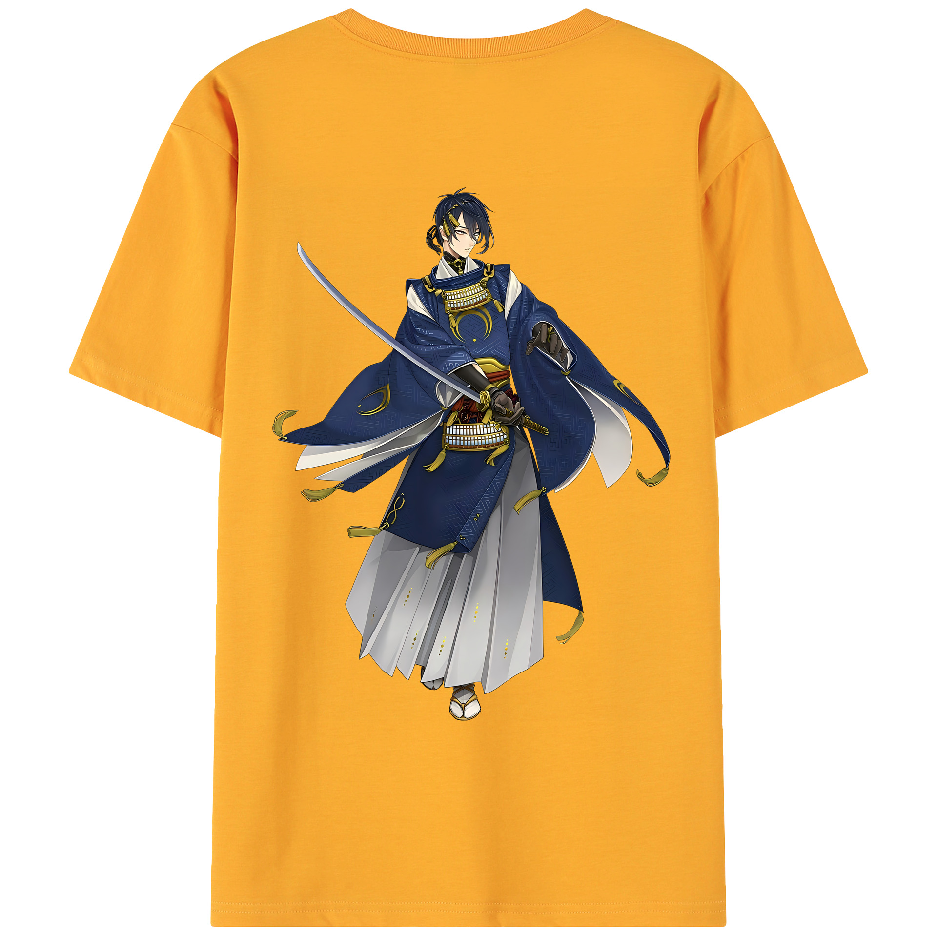 （画像用） 刀剣乱舞 Touken Ranbu 綿100％ メンズ半袖Tシャツ（バックプリント） 通気性