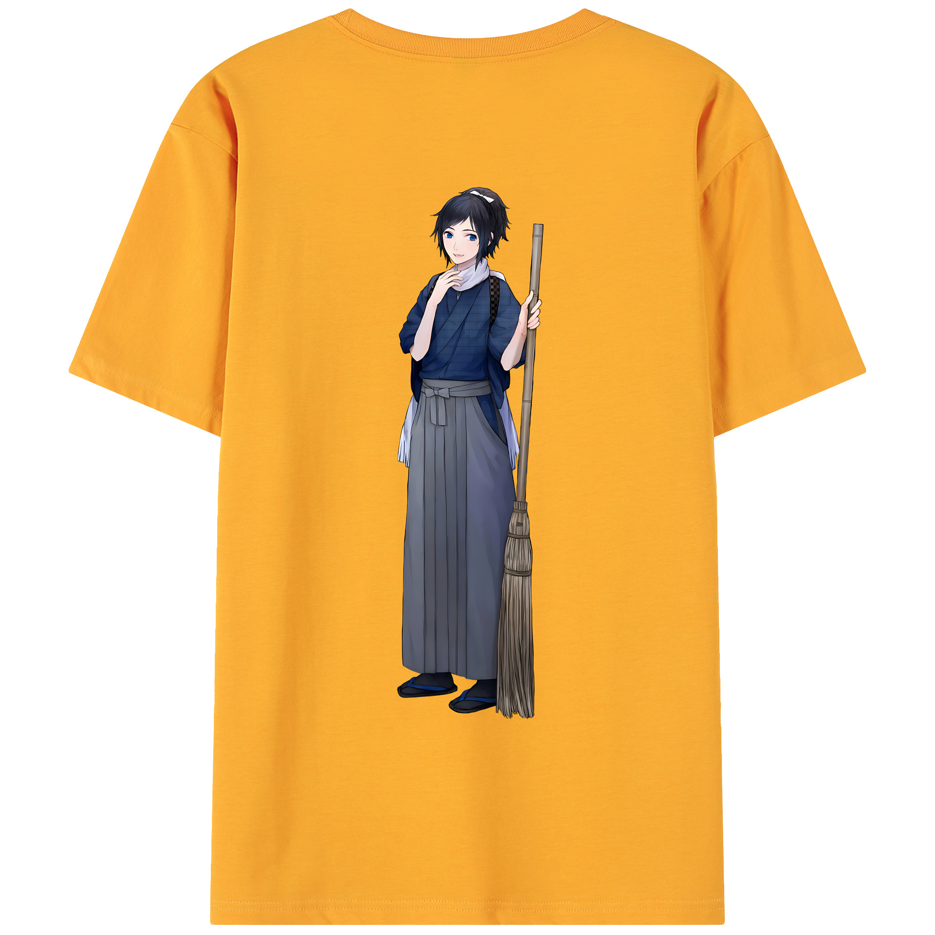 （画像用） 刀剣乱舞 Touken Ranbu 綿100％ メンズ半袖Tシャツ（バックプリント） 通気性