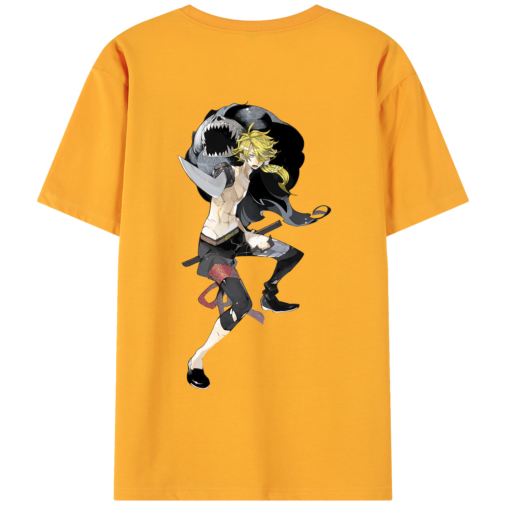 （画像用） 刀剣乱舞 Touken Ranbu 綿100％ メンズ半袖Tシャツ（バックプリント） 通気性