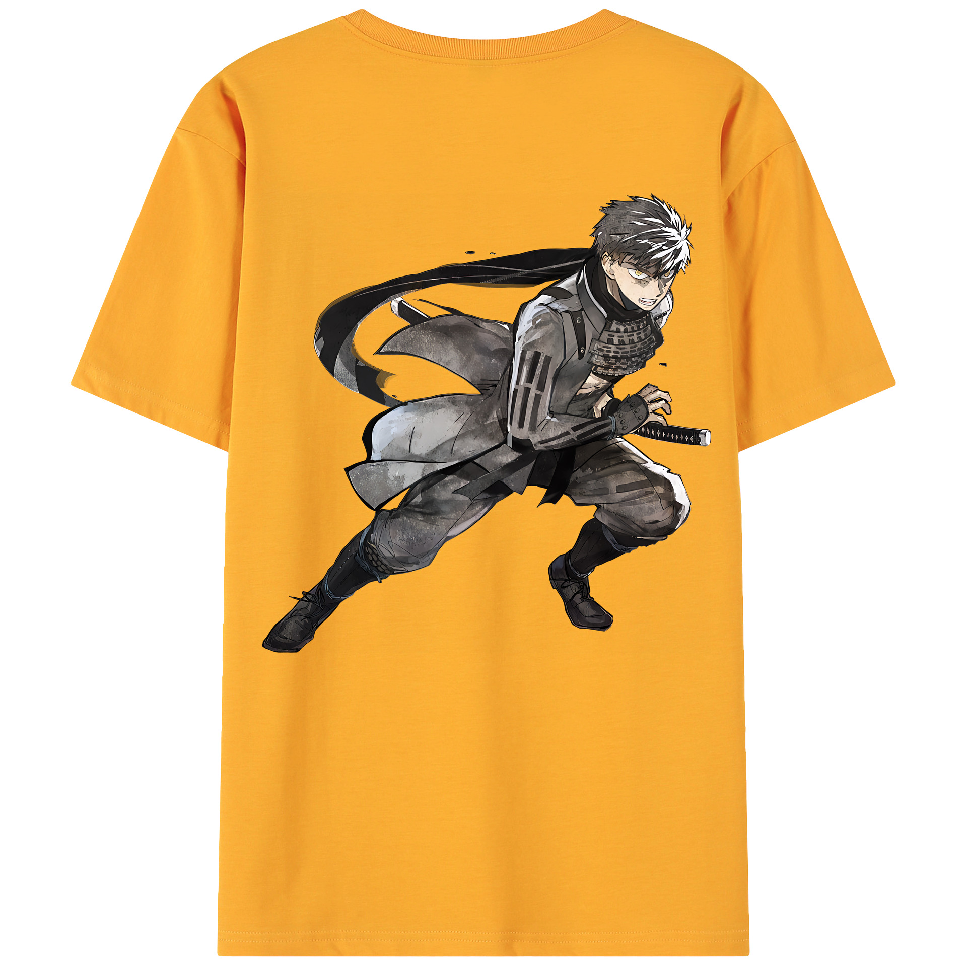 （画像用） 刀剣乱舞 Touken Ranbu 綿100％ メンズ半袖Tシャツ（バックプリント） 通気性