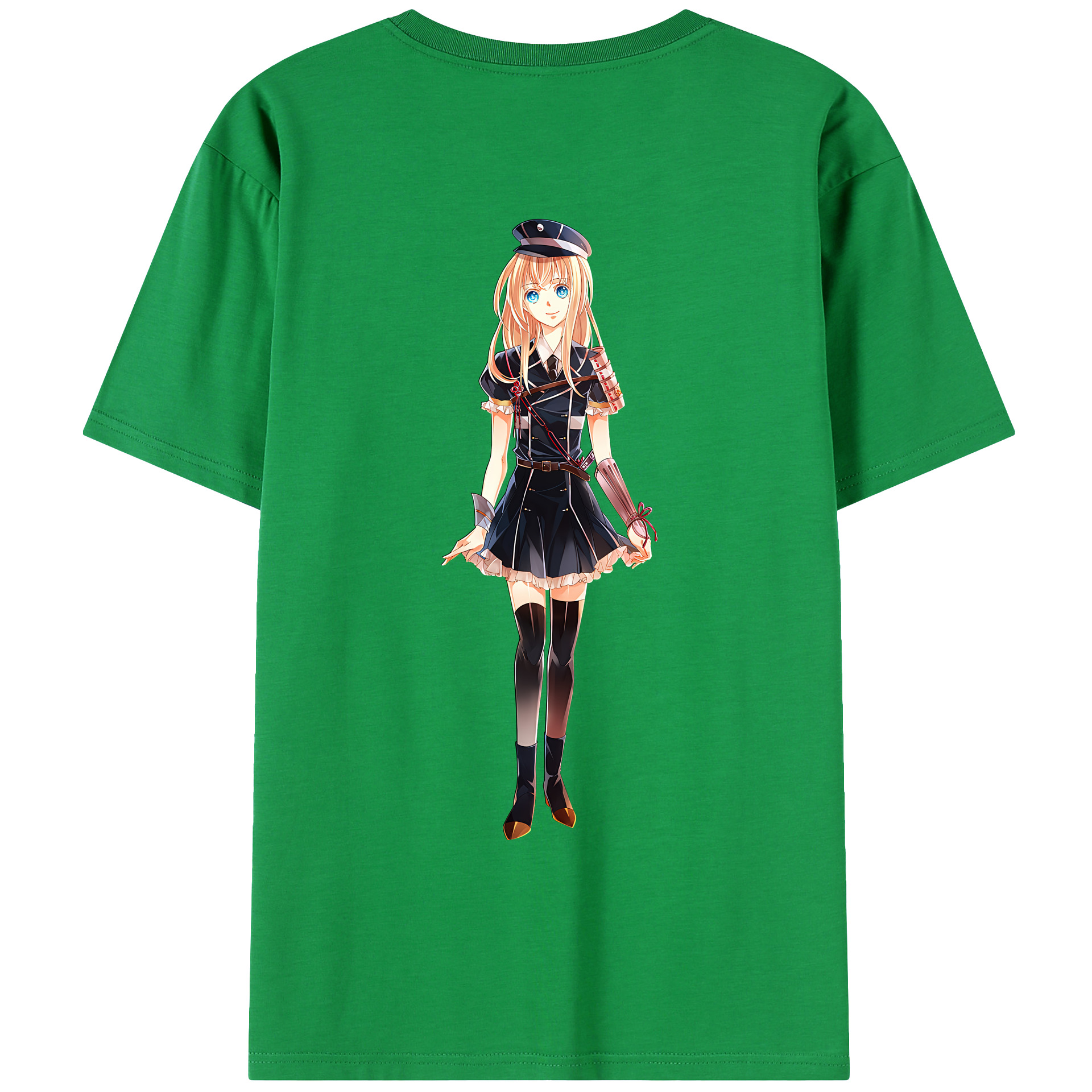 （画像用） 刀剣乱舞 Touken Ranbu 綿100％ メンズ半袖Tシャツ（バックプリント） 通気性