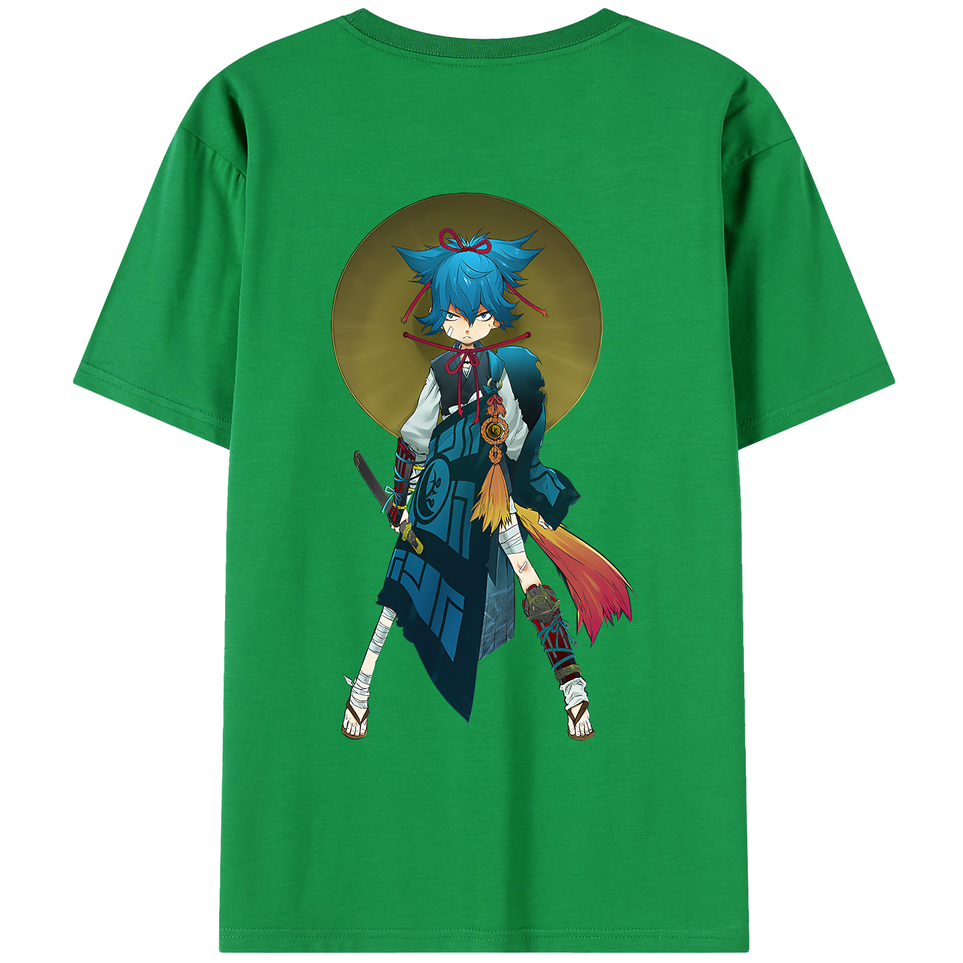 （画像用） 刀剣乱舞 Touken Ranbu 綿100％ メンズ半袖Tシャツ（バックプリント） 通気性