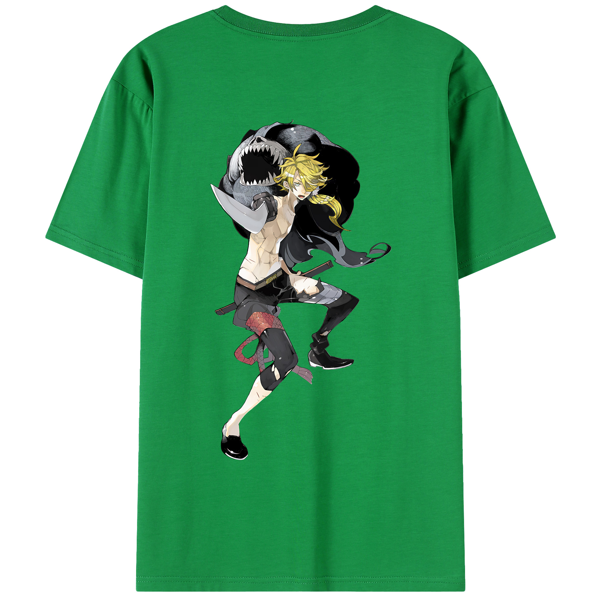 （画像用） 刀剣乱舞 Touken Ranbu 綿100％ メンズ半袖Tシャツ（バックプリント） 通気性