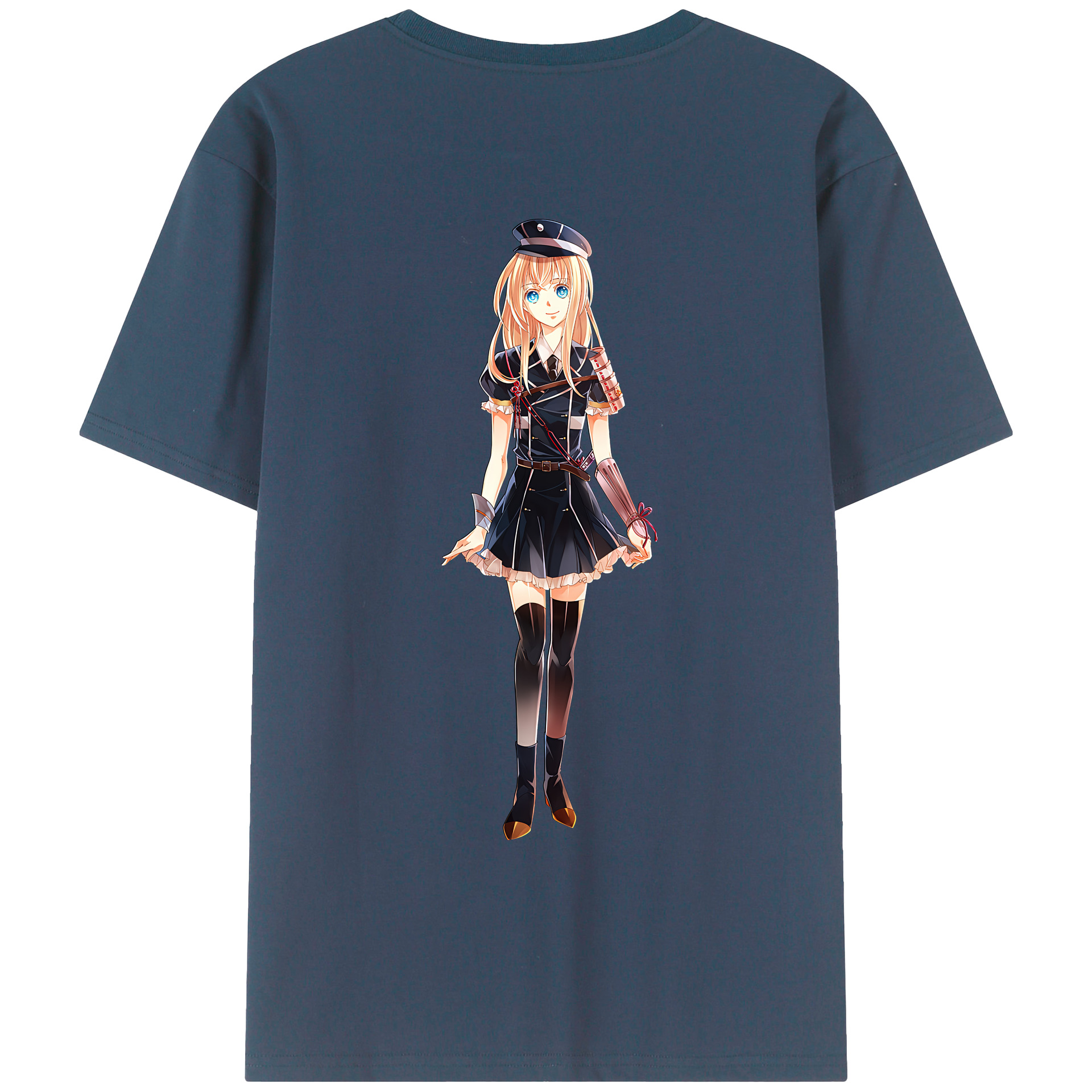（画像用） 刀剣乱舞 Touken Ranbu 綿100％ メンズ半袖Tシャツ（バックプリント） 通気性