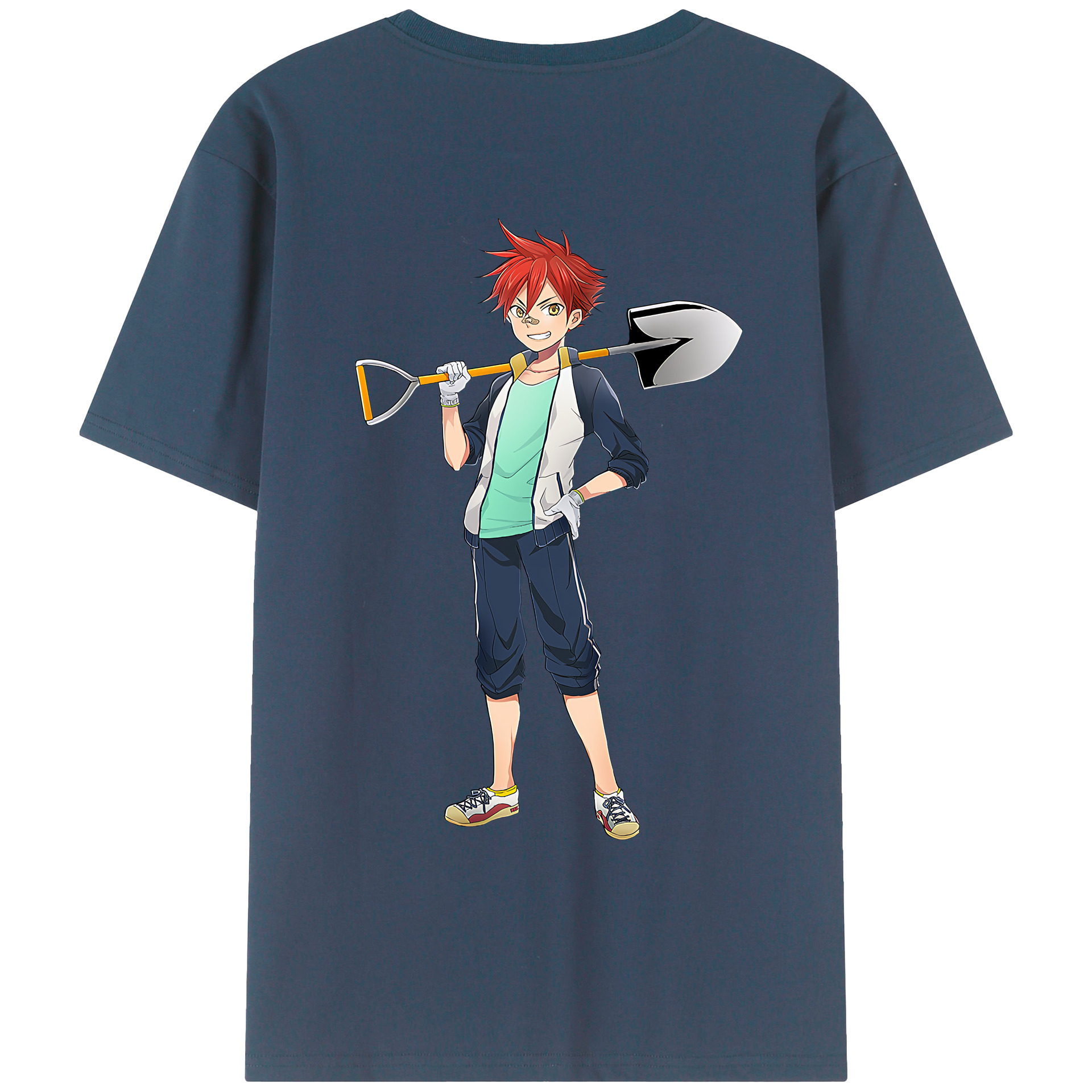 （画像用） 刀剣乱舞 Touken Ranbu 綿100％ メンズ半袖Tシャツ（バックプリント） 通気性