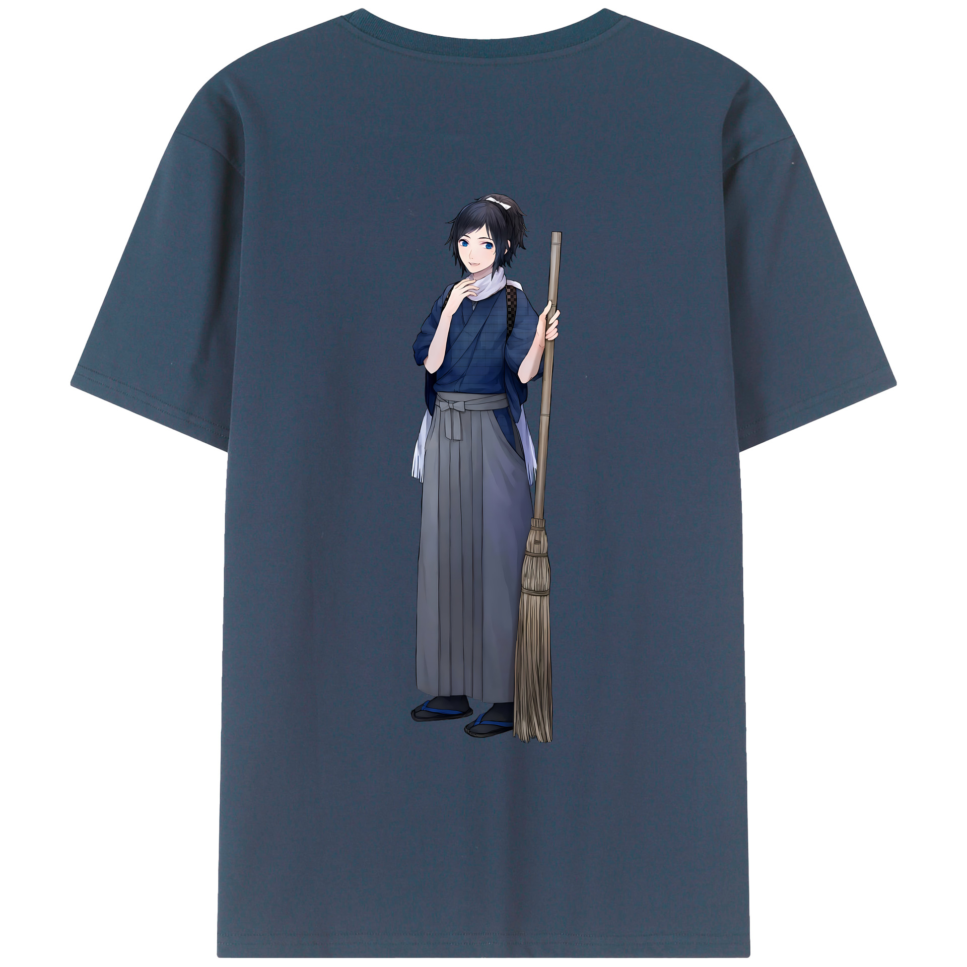 （画像用） 刀剣乱舞 Touken Ranbu 綿100％ メンズ半袖Tシャツ（バックプリント） 通気性