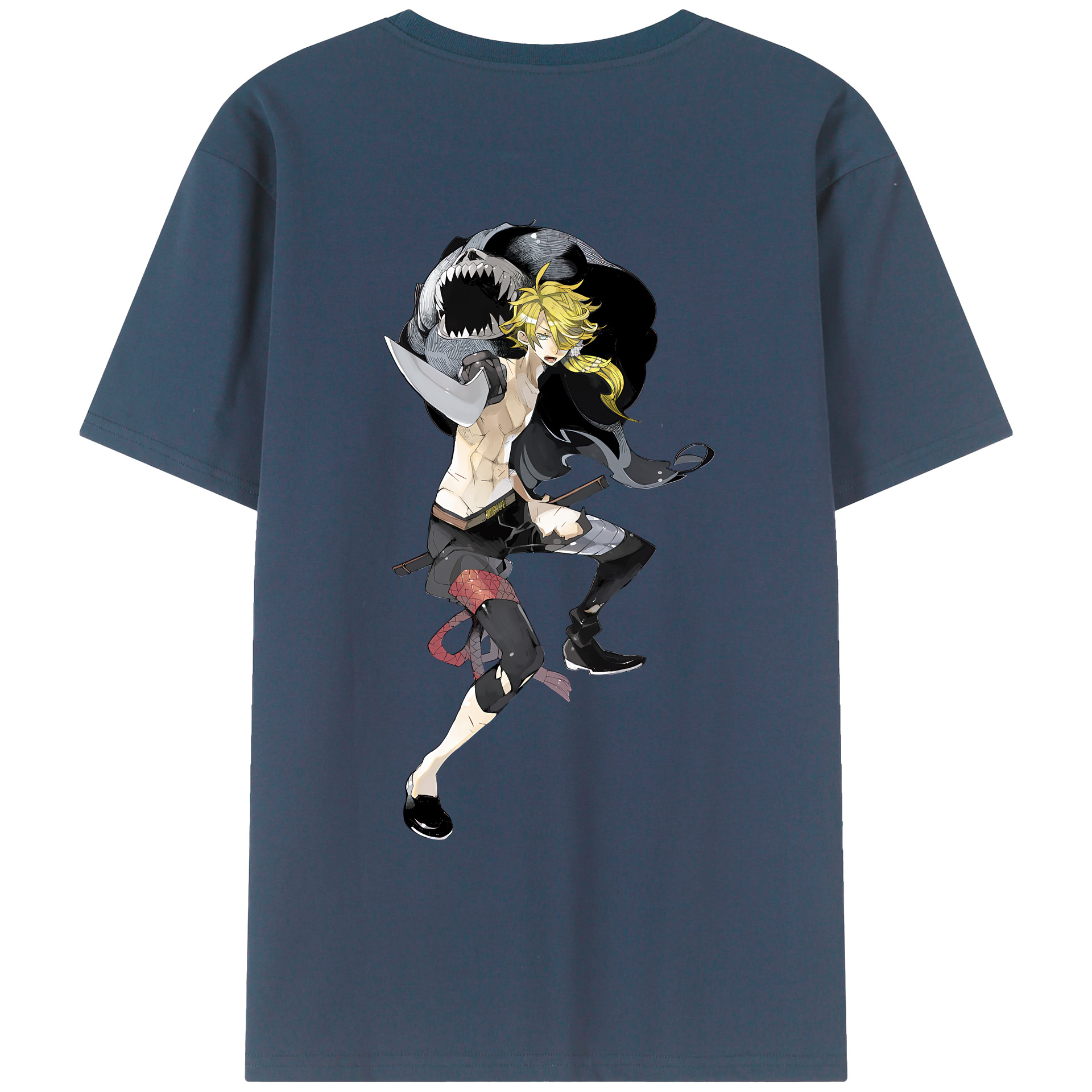 （画像用） 刀剣乱舞 Touken Ranbu 綿100％ メンズ半袖Tシャツ（バックプリント） 通気性