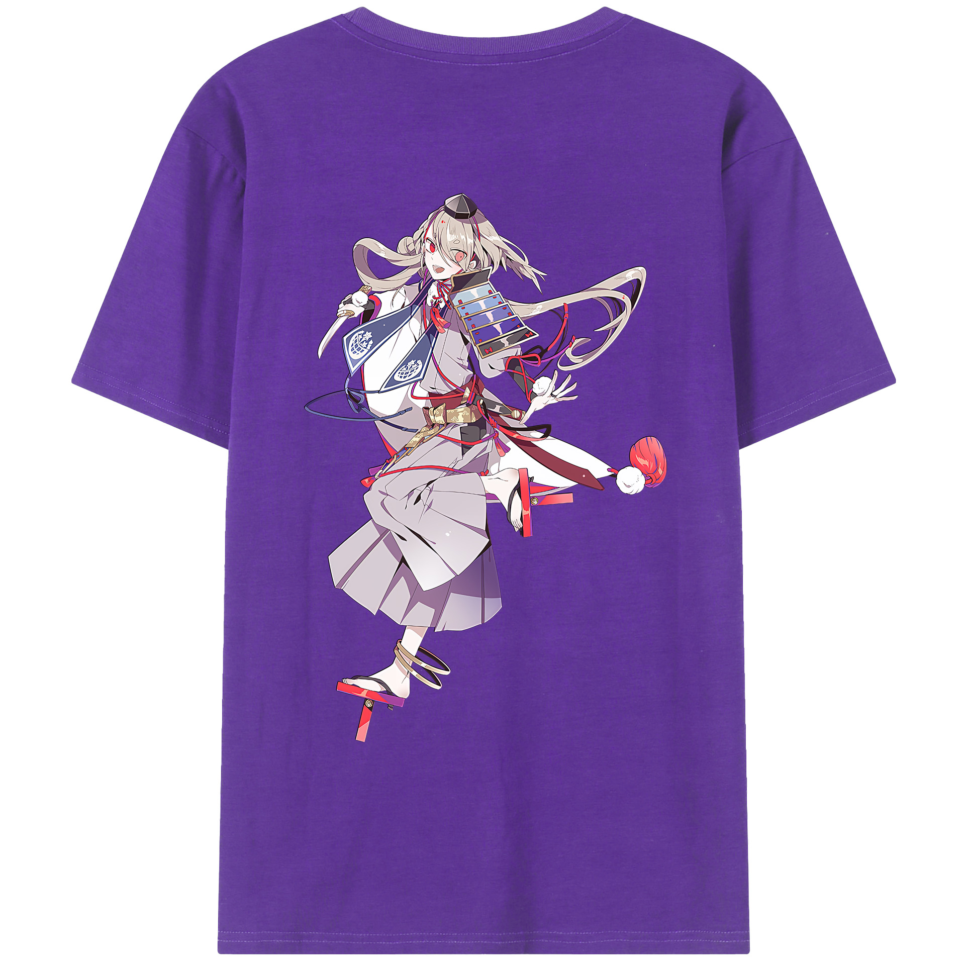 （画像用） 刀剣乱舞 Touken Ranbu 綿100％ メンズ半袖Tシャツ（バックプリント） 通気性
