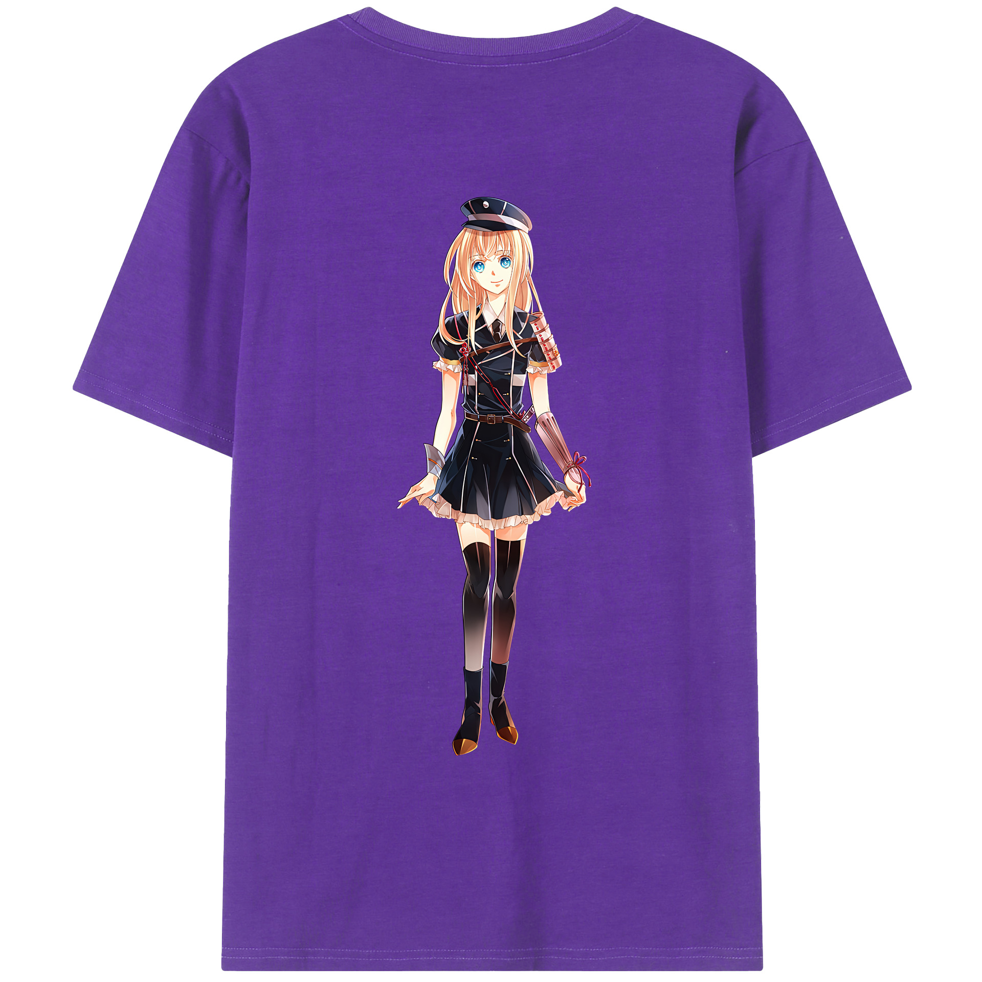（画像用） 刀剣乱舞 Touken Ranbu 綿100％ メンズ半袖Tシャツ（バックプリント） 通気性