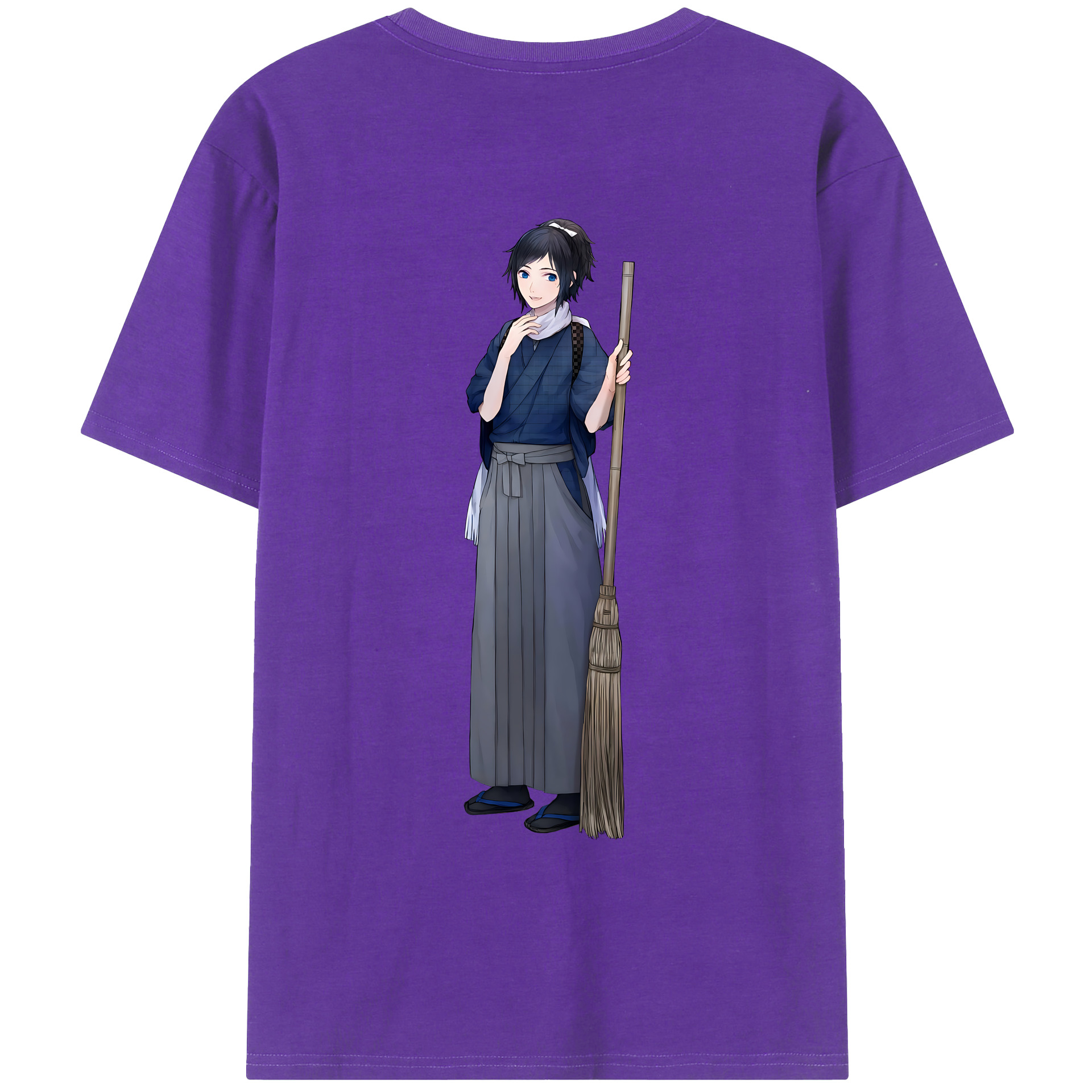 （画像用） 刀剣乱舞 Touken Ranbu 綿100％ メンズ半袖Tシャツ（バックプリント） 通気性
