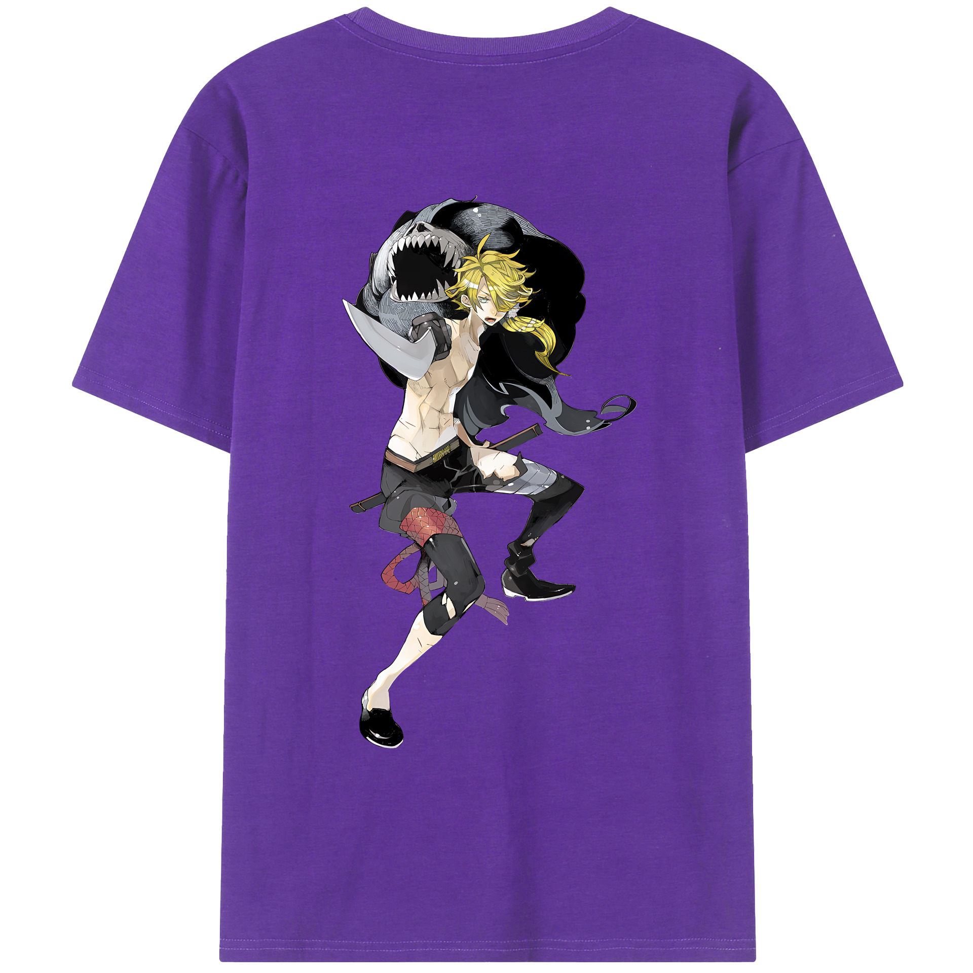 （画像用） 刀剣乱舞 Touken Ranbu 綿100％ メンズ半袖Tシャツ（バックプリント） 通気性