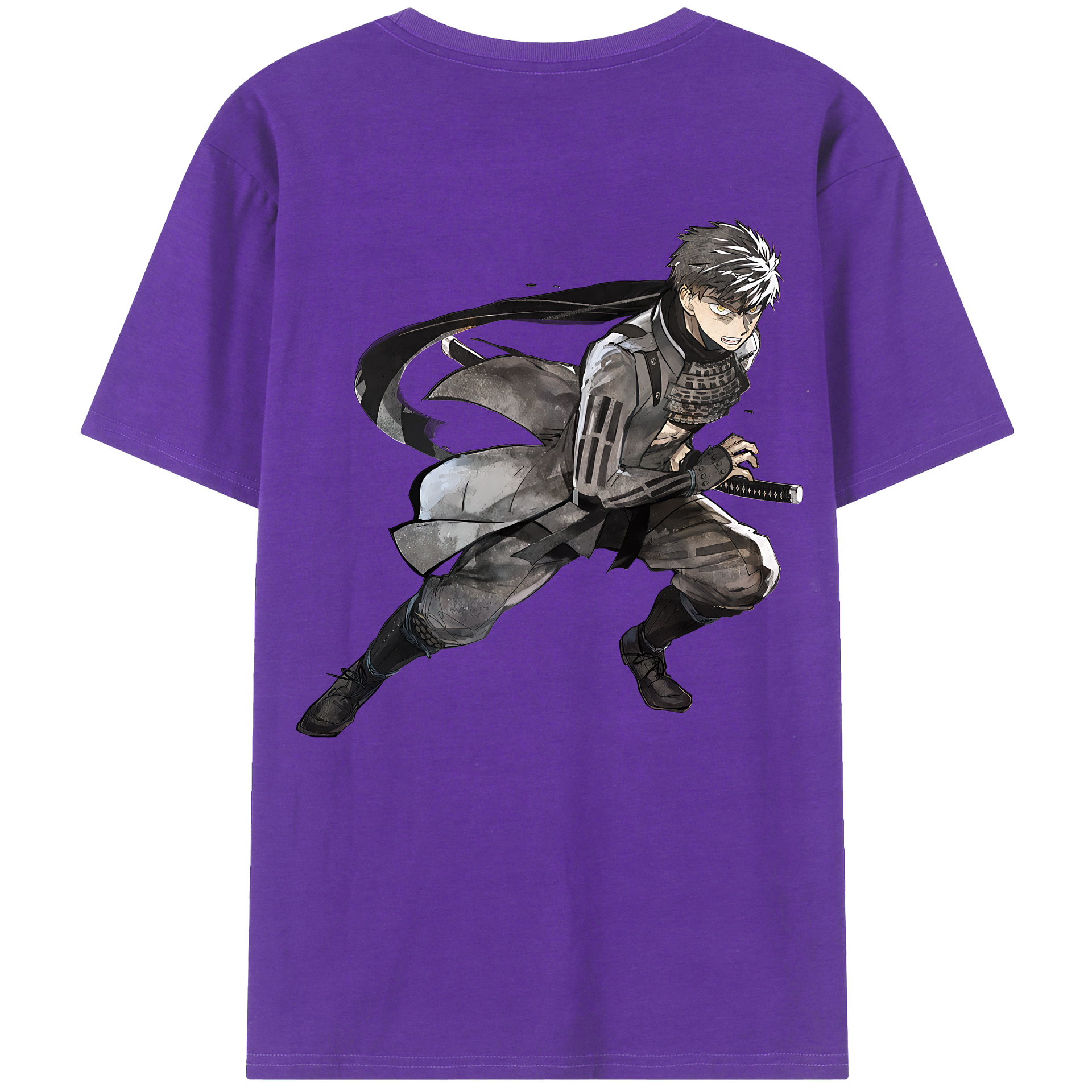 （画像用） 刀剣乱舞 Touken Ranbu 綿100％ メンズ半袖Tシャツ（バックプリント） 通気性