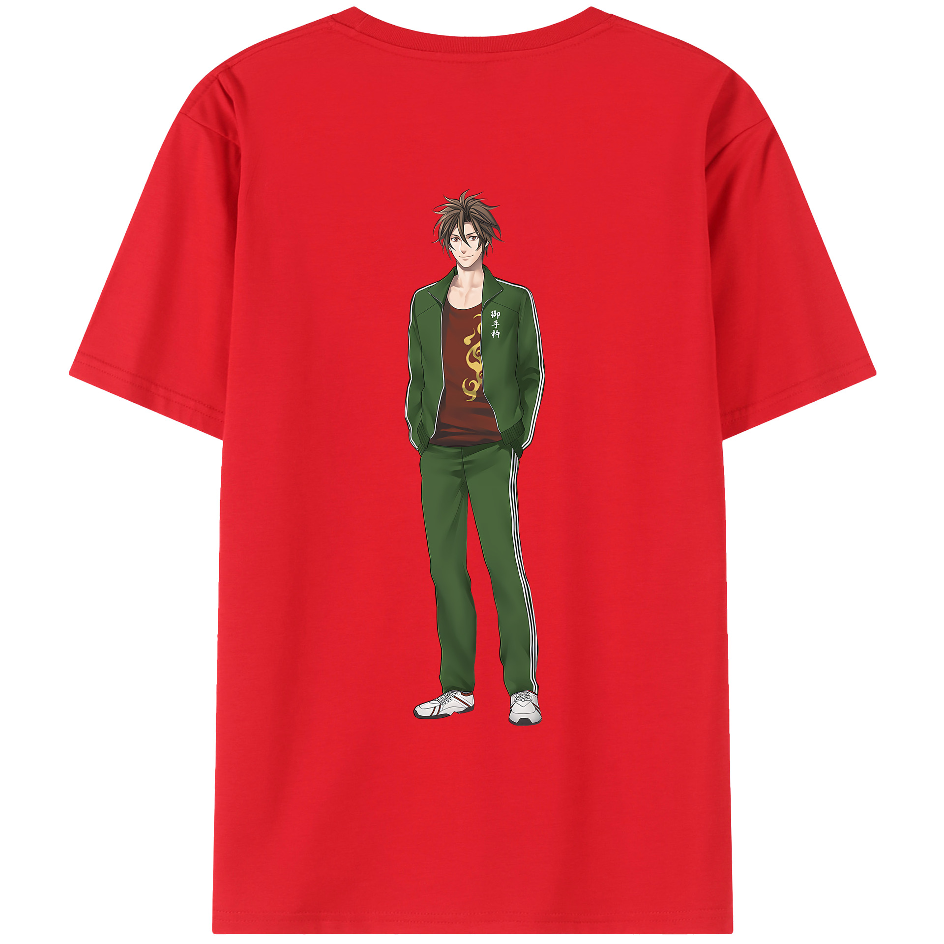 （画像用） 刀剣乱舞 Touken Ranbu 綿100％ メンズ半袖Tシャツ（バックプリント） 通気性