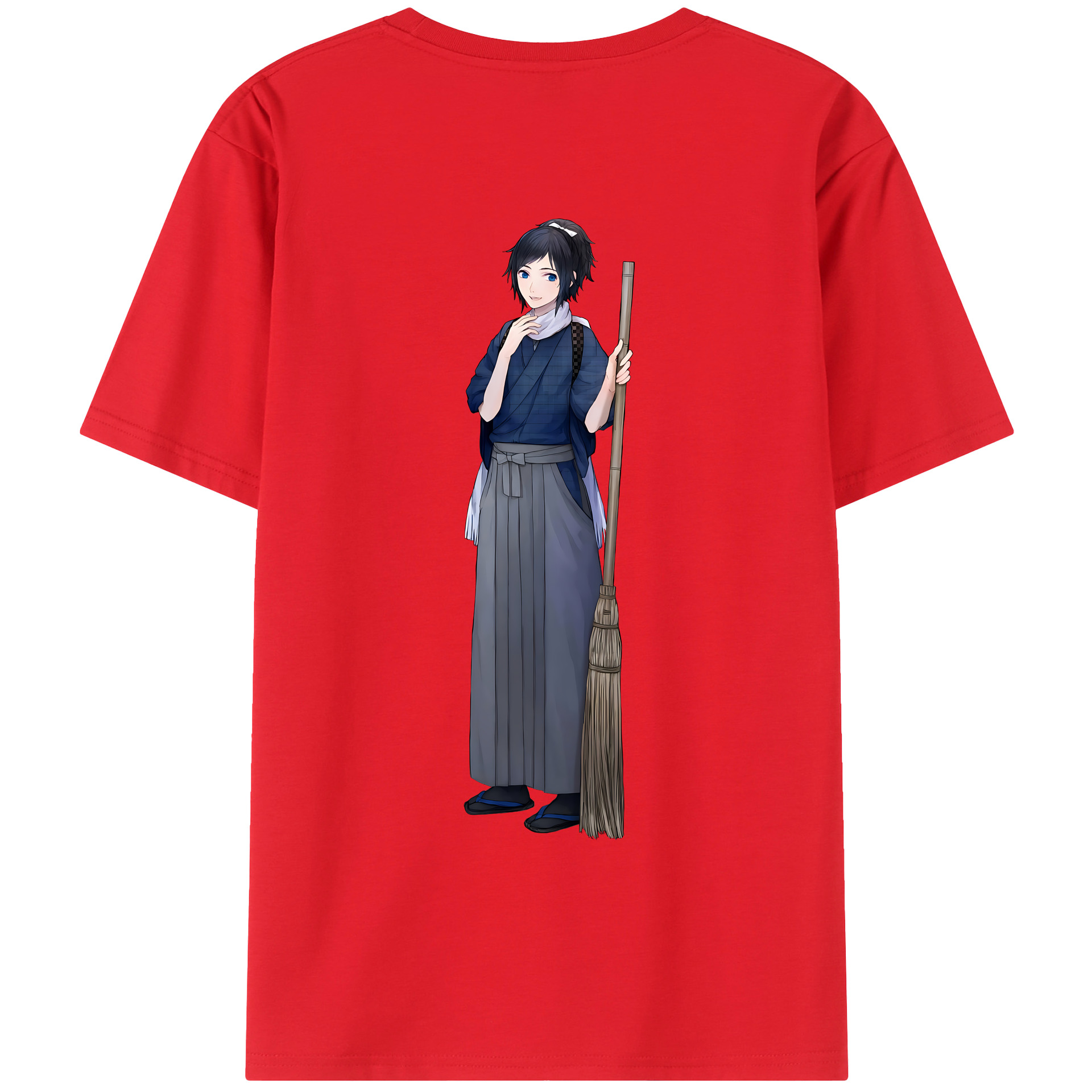 （画像用） 刀剣乱舞 Touken Ranbu 綿100％ メンズ半袖Tシャツ（バックプリント） 通気性