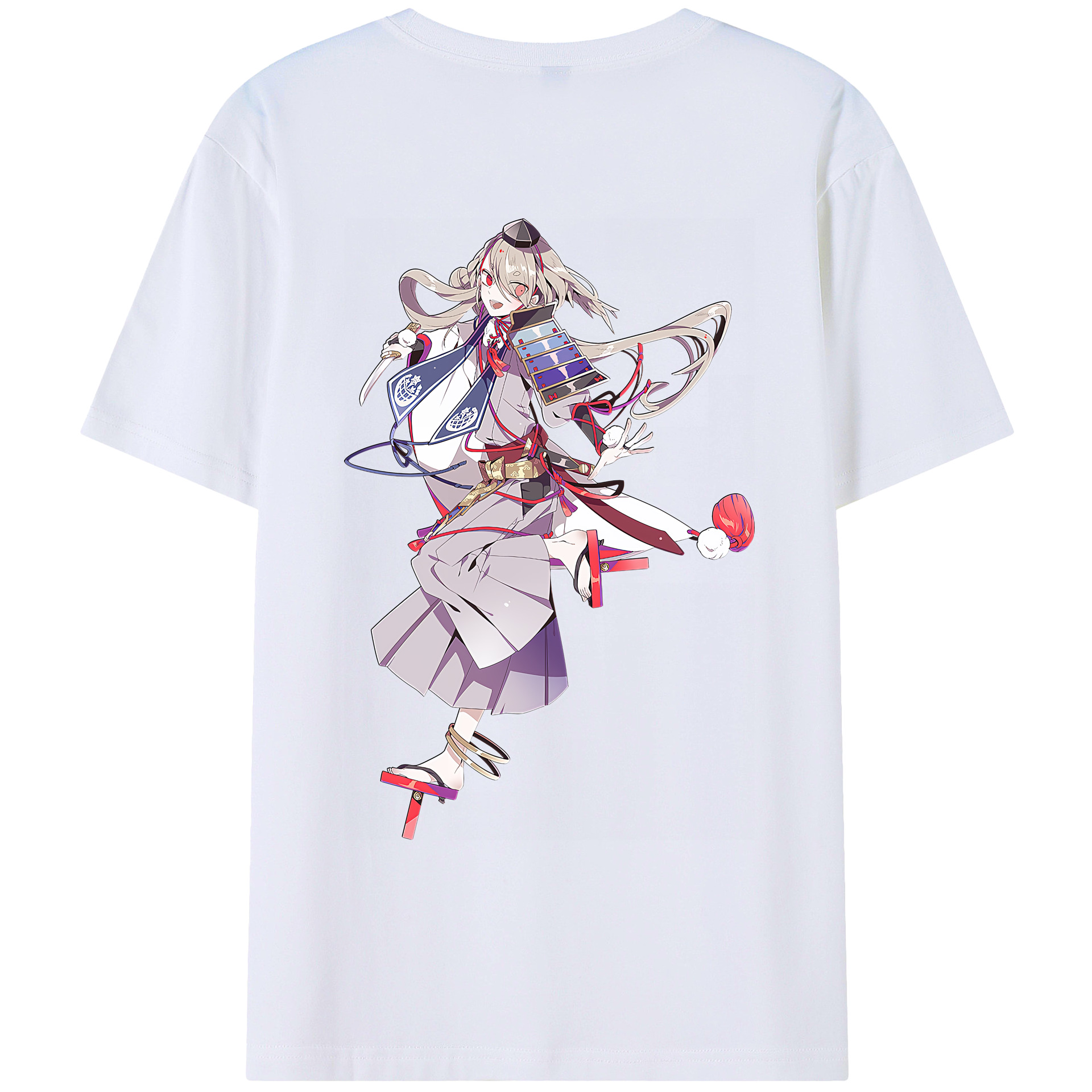 （画像用） 刀剣乱舞 Touken Ranbu 綿100％ メンズ半袖Tシャツ（バックプリント） 通気性