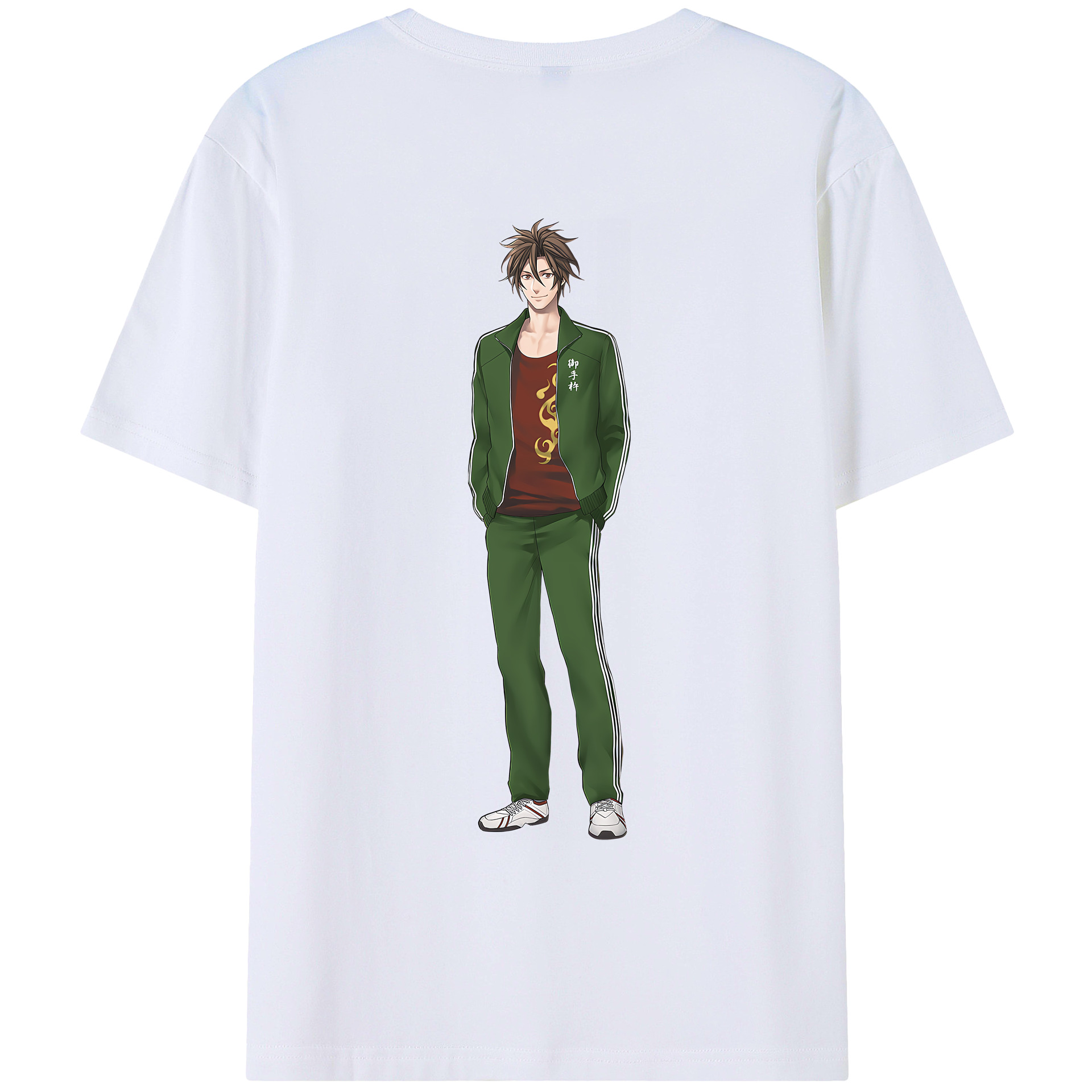 （画像用） 刀剣乱舞 Touken Ranbu 綿100％ メンズ半袖Tシャツ（バックプリント） 通気性