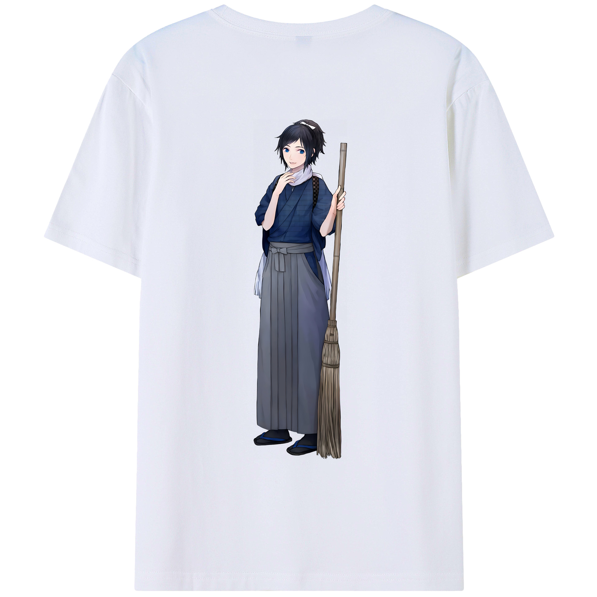 （画像用） 刀剣乱舞 Touken Ranbu 綿100％ メンズ半袖Tシャツ（バックプリント） 通気性