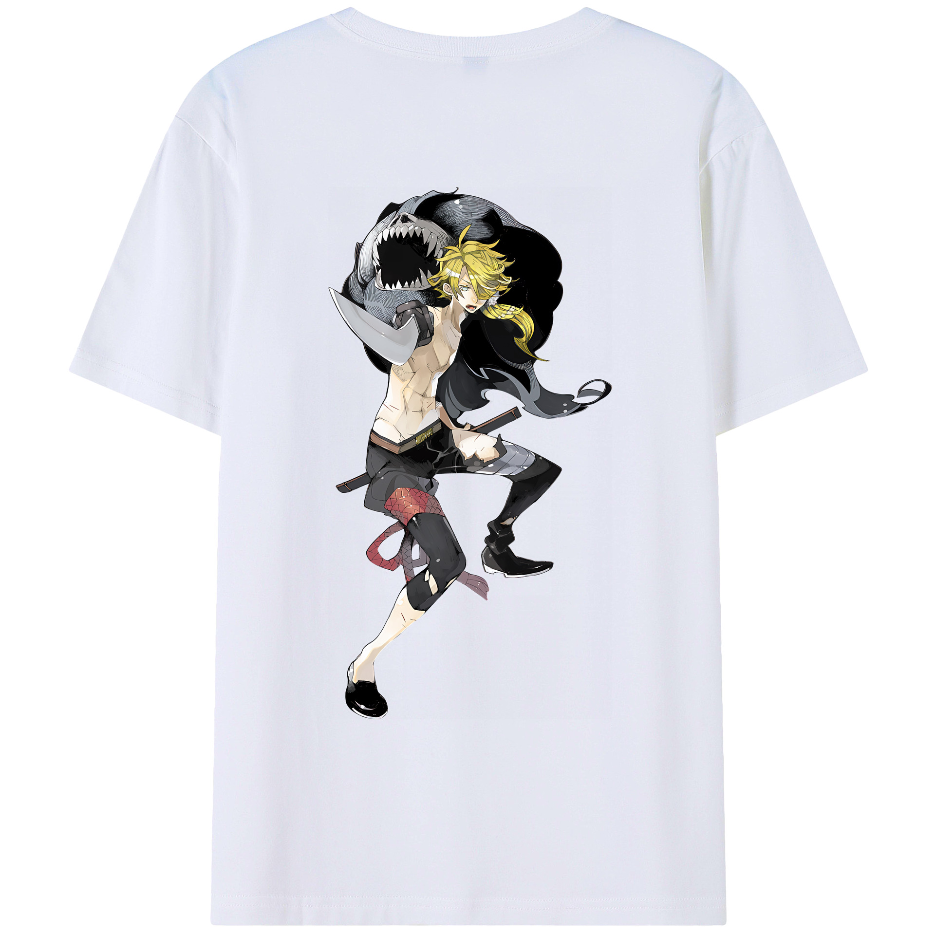 （画像用） 刀剣乱舞 Touken Ranbu 綿100％ メンズ半袖Tシャツ（バックプリント） 通気性