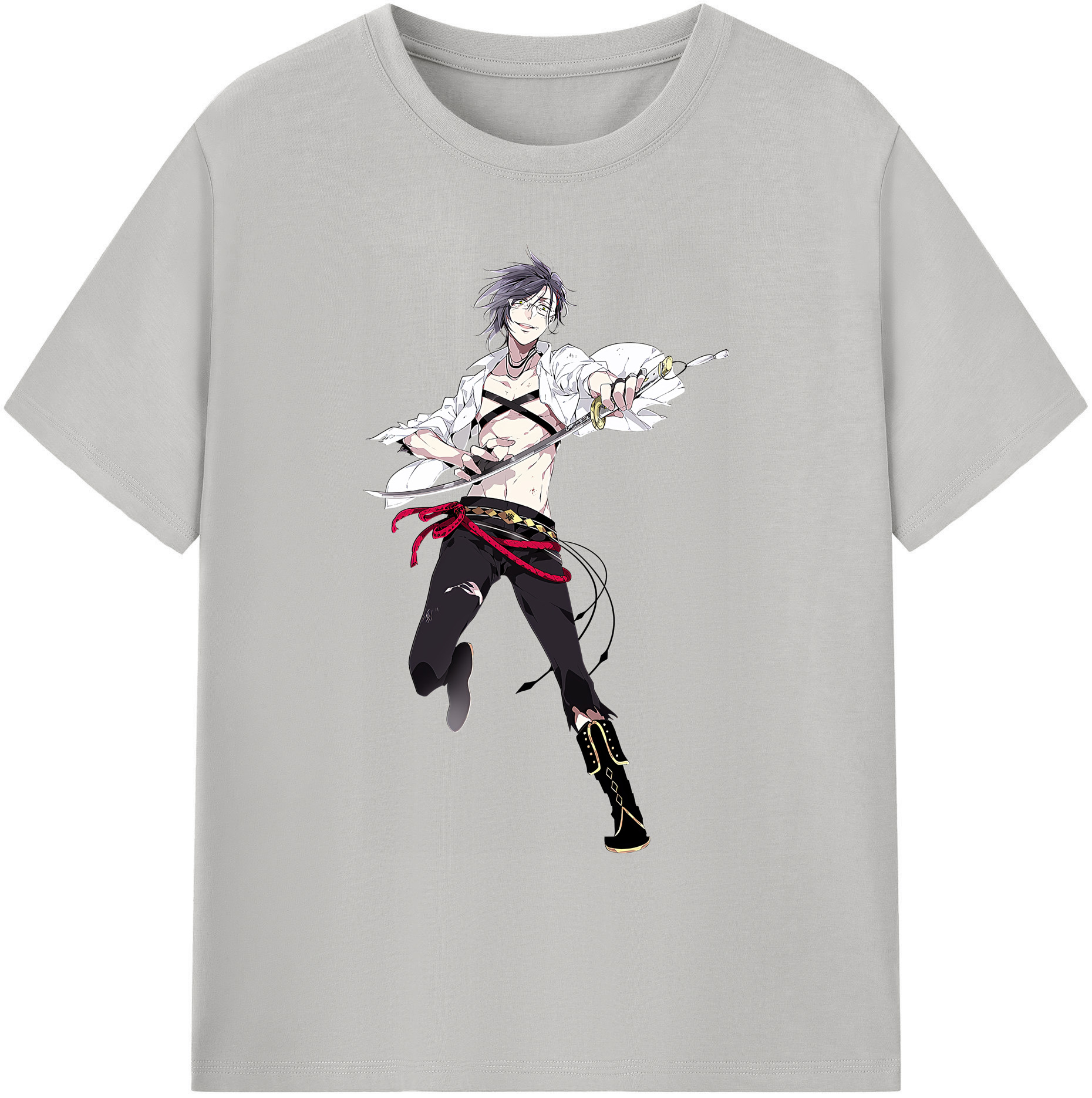（画像用） 刀剣乱舞 Touken Ranbu 綿100％ メンズ半袖Tシャツ｜肌触りやわらか＆通気性