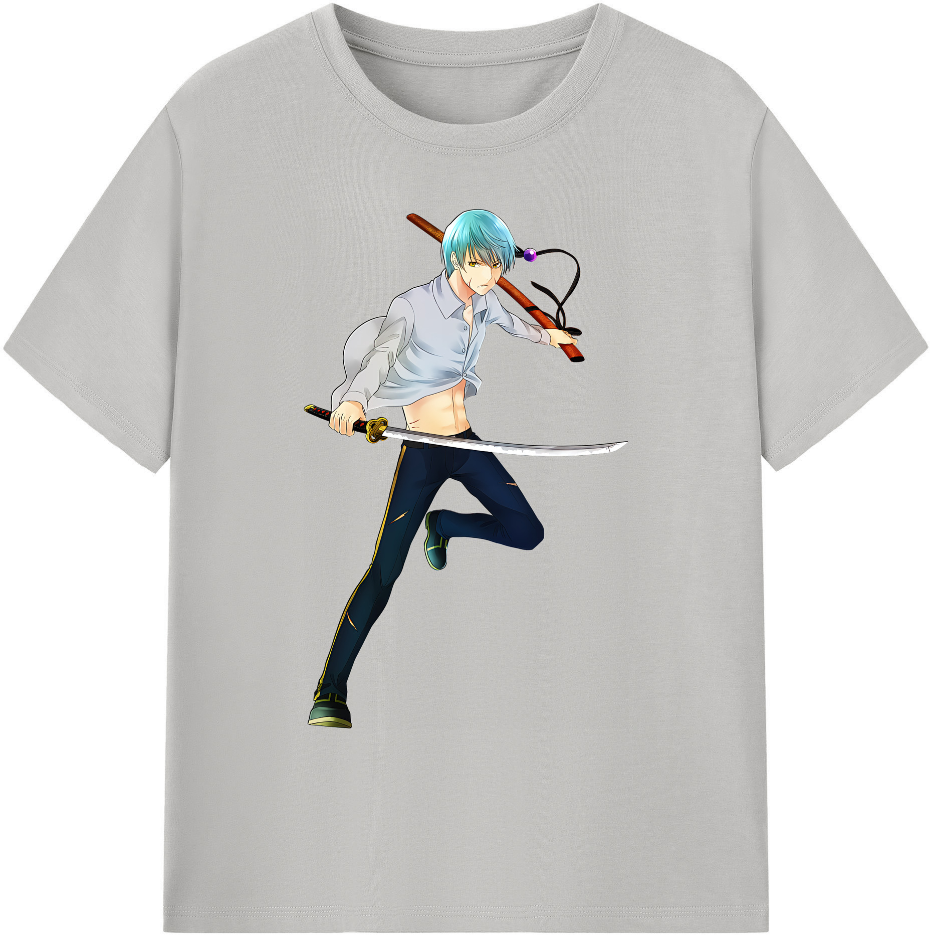 （画像用） 刀剣乱舞 Touken Ranbu 綿100％ メンズ半袖Tシャツ｜肌触りやわらか＆通気性