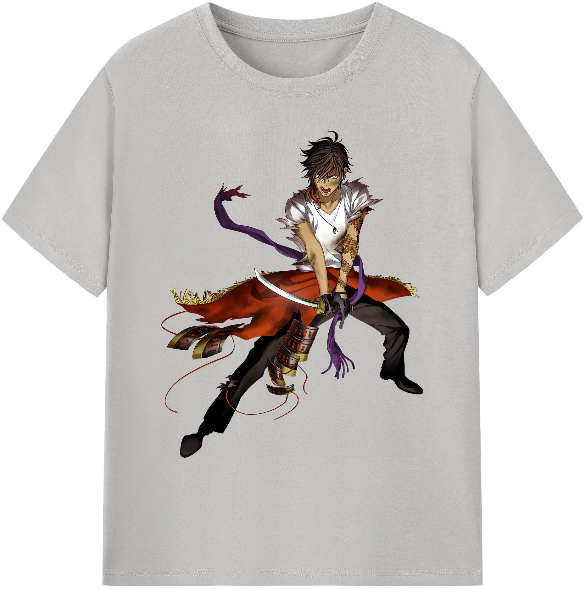 （画像用） 刀剣乱舞 Touken Ranbu 綿100％ メンズ半袖Tシャツ｜肌触りやわらか＆通気性