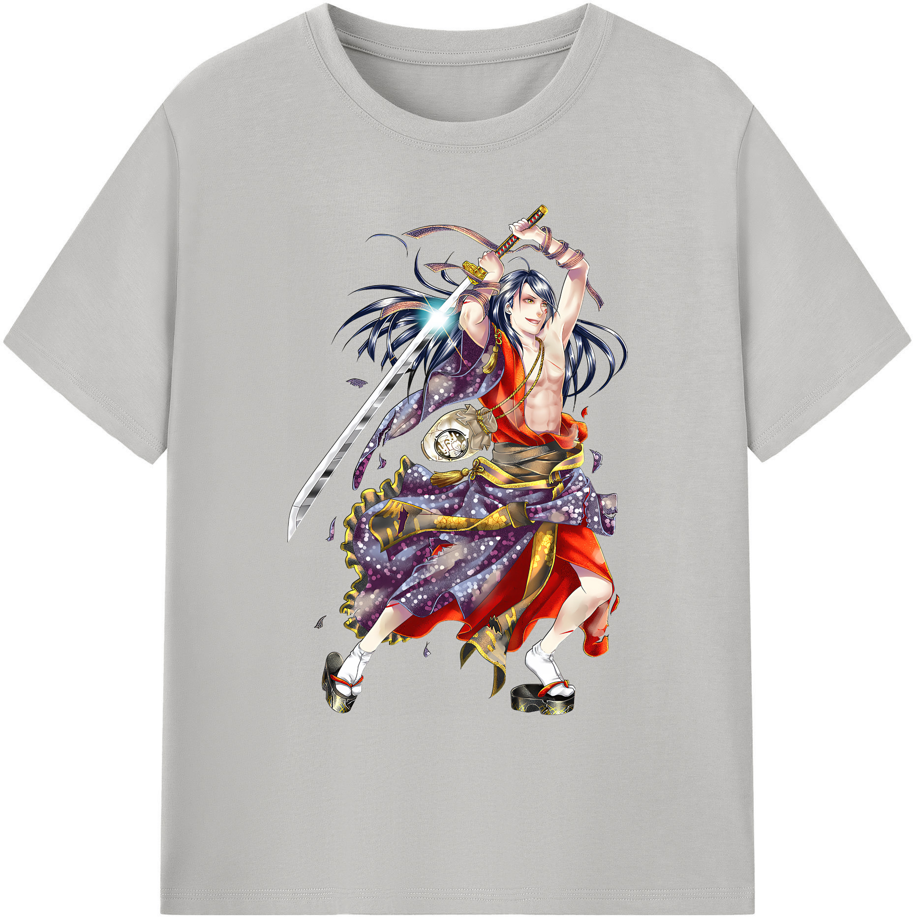 （画像用） 刀剣乱舞 Touken Ranbu 綿100％ メンズ半袖Tシャツ｜肌触りやわらか＆通気性