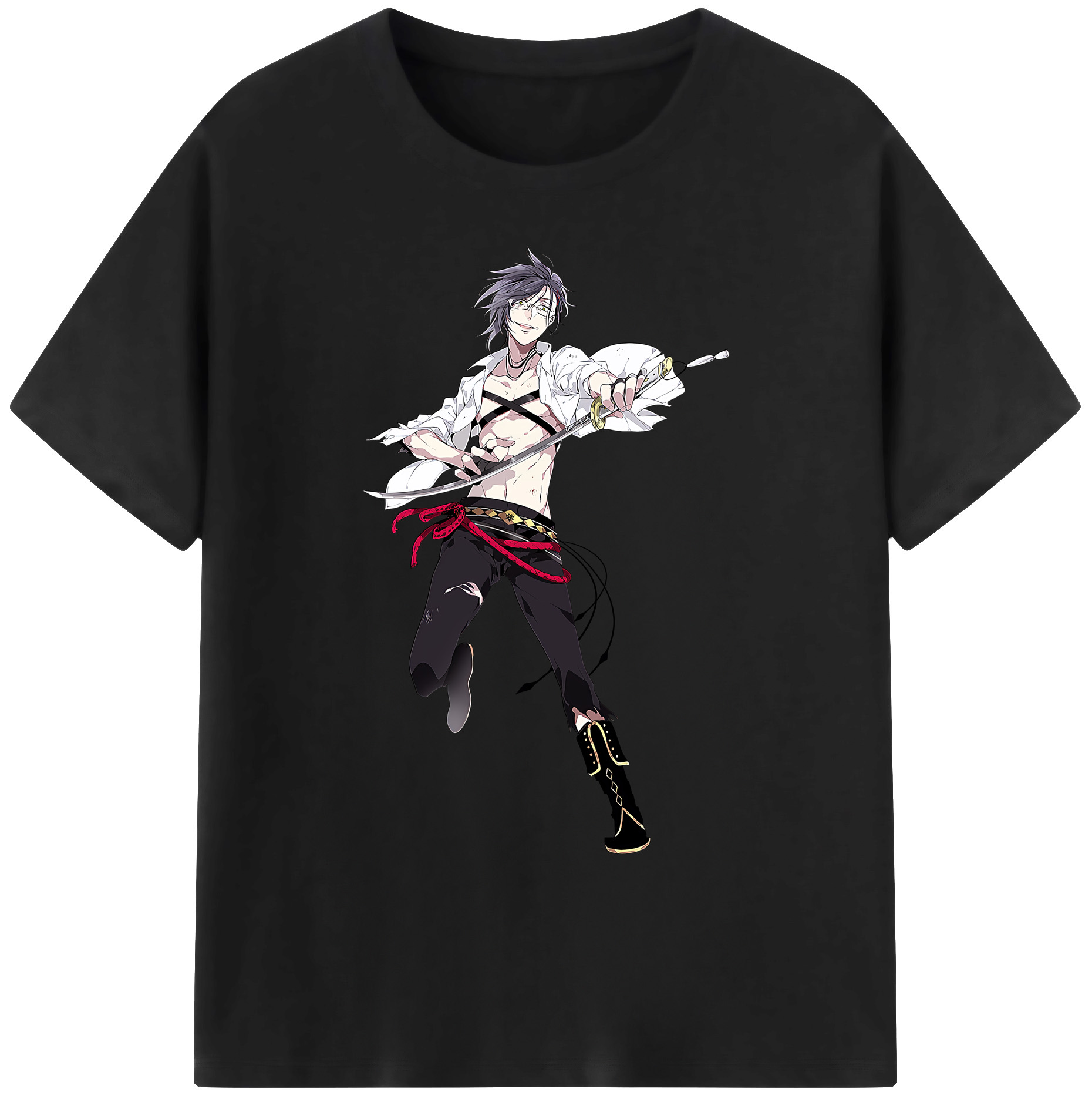 （画像用） 刀剣乱舞 Touken Ranbu 綿100％ メンズ半袖Tシャツ｜肌触りやわらか＆通気性