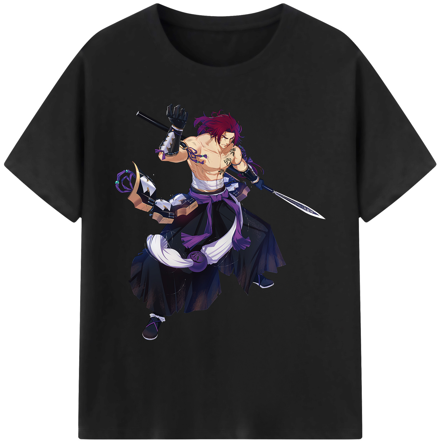 （画像用） 刀剣乱舞 Touken Ranbu 綿100％ メンズ半袖Tシャツ｜肌触りやわらか＆通気性