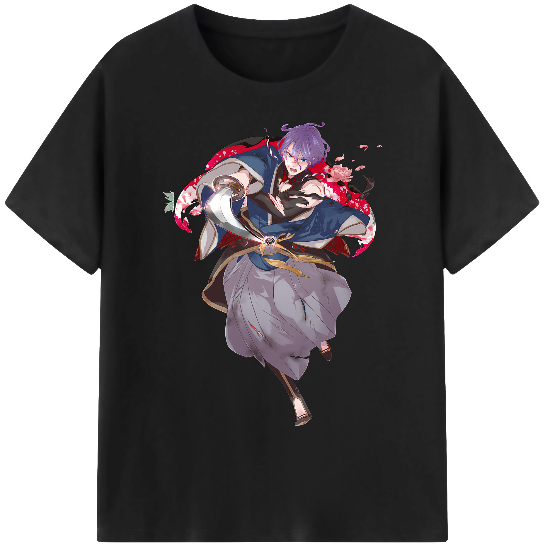 （画像用） 刀剣乱舞 Touken Ranbu 綿100％ メンズ半袖Tシャツ｜肌触りやわらか＆通気性