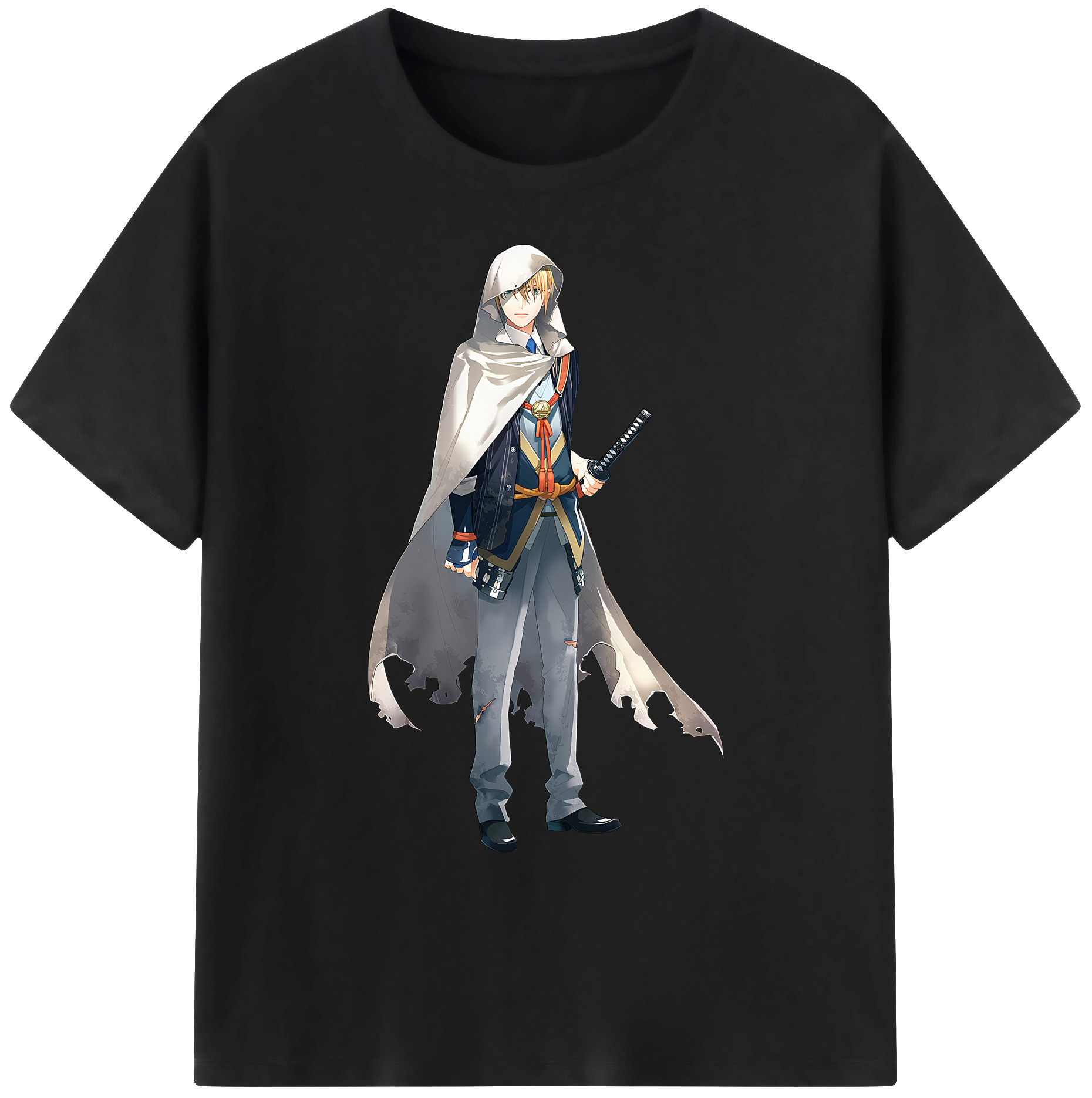 （画像用） 刀剣乱舞 Touken Ranbu 綿100％ メンズ半袖Tシャツ｜肌触りやわらか＆通気性