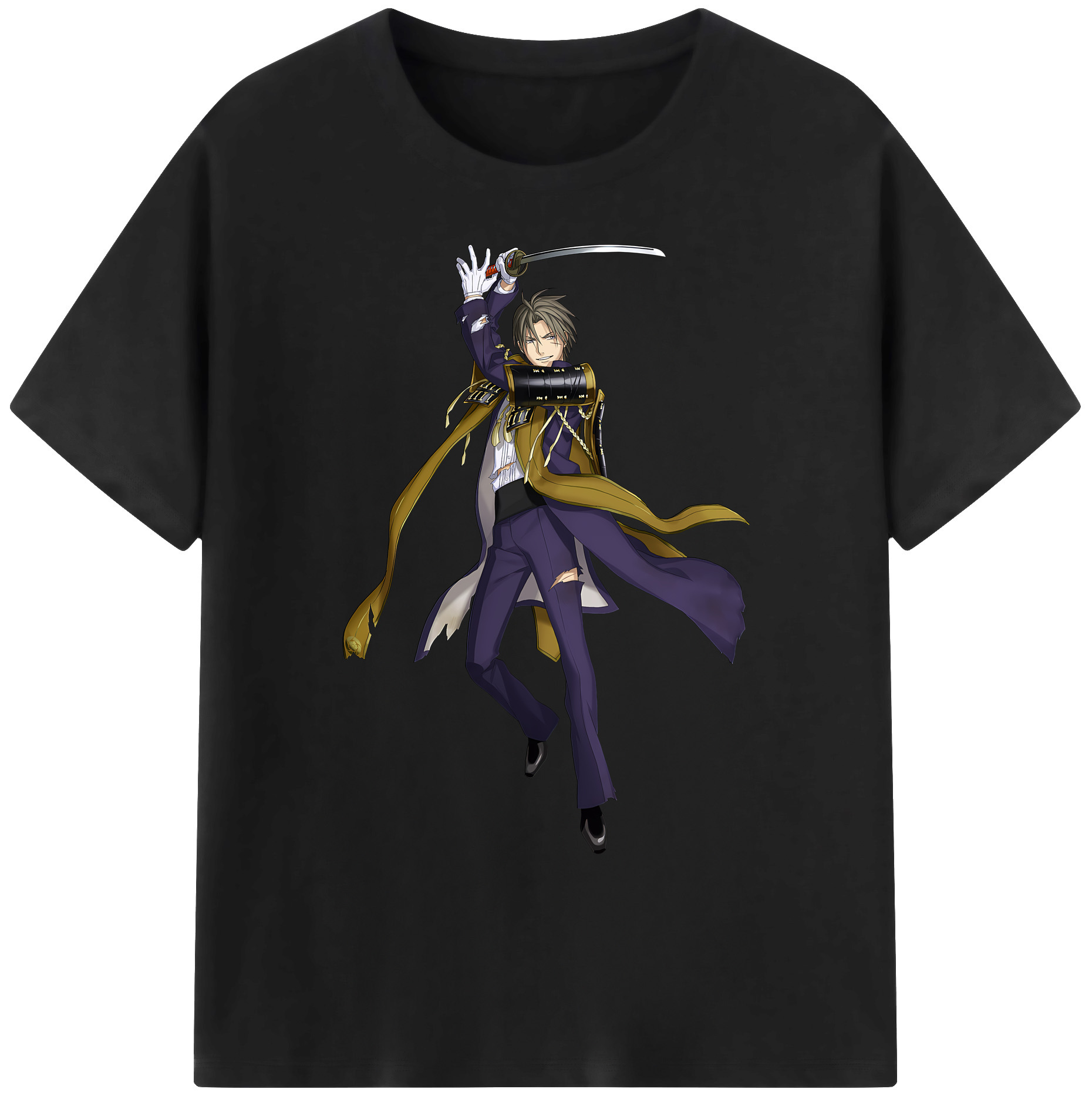 （画像用） 刀剣乱舞 Touken Ranbu 綿100％ メンズ半袖Tシャツ｜肌触りやわらか＆通気性