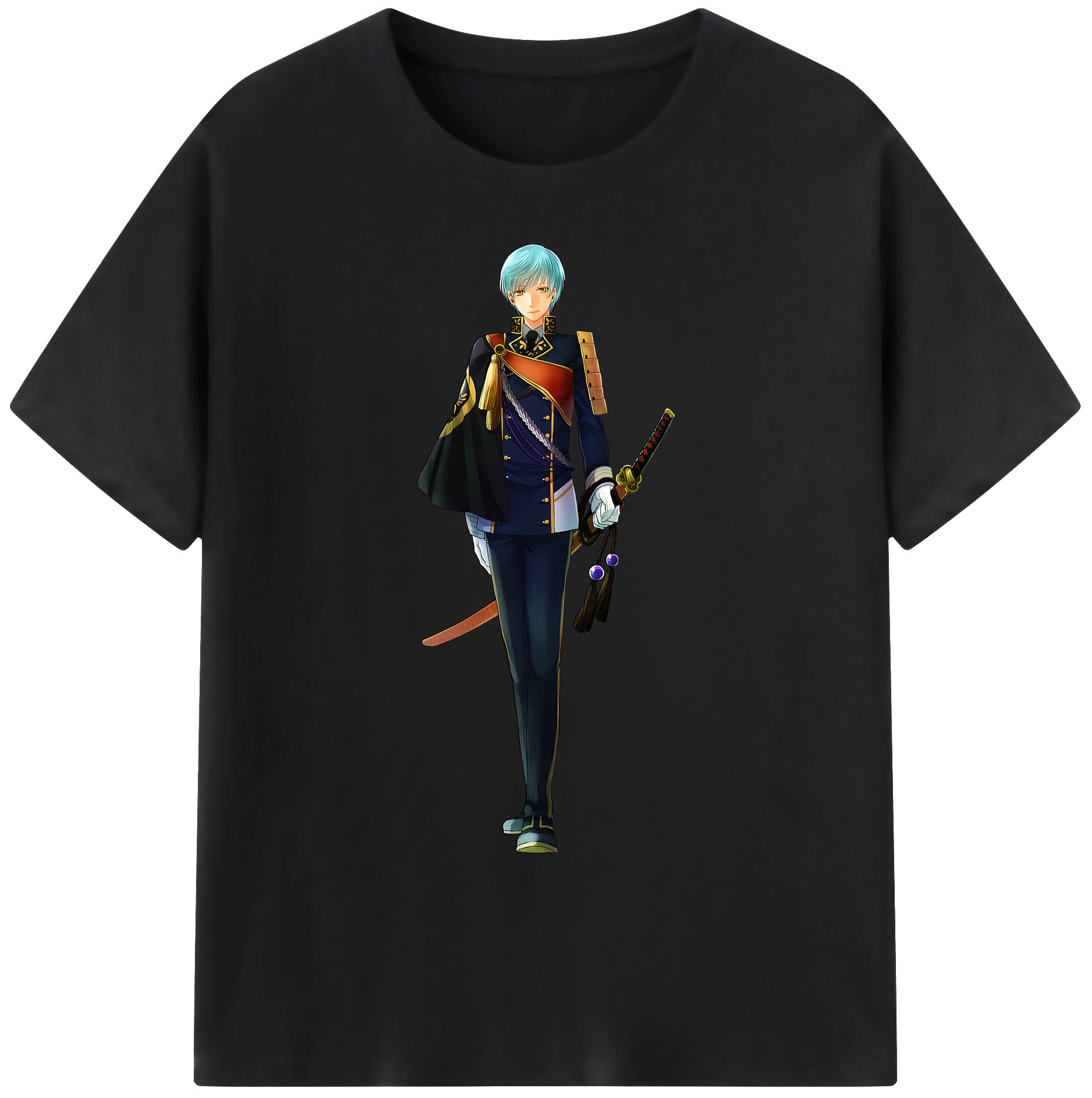 （画像用） 刀剣乱舞 Touken Ranbu 綿100％ メンズ半袖Tシャツ｜肌触りやわらか＆通気性